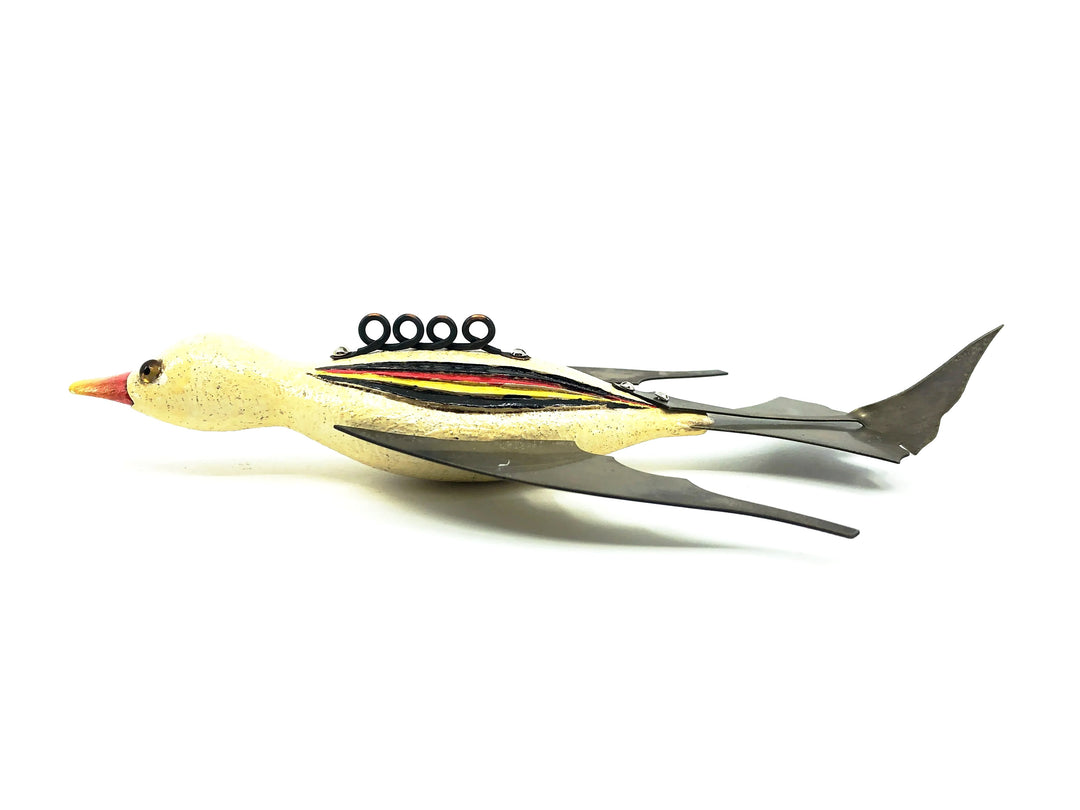 Macatawa Bait Co. Duck Decoy, White/Orange/Yellow & Black Lure w/Box