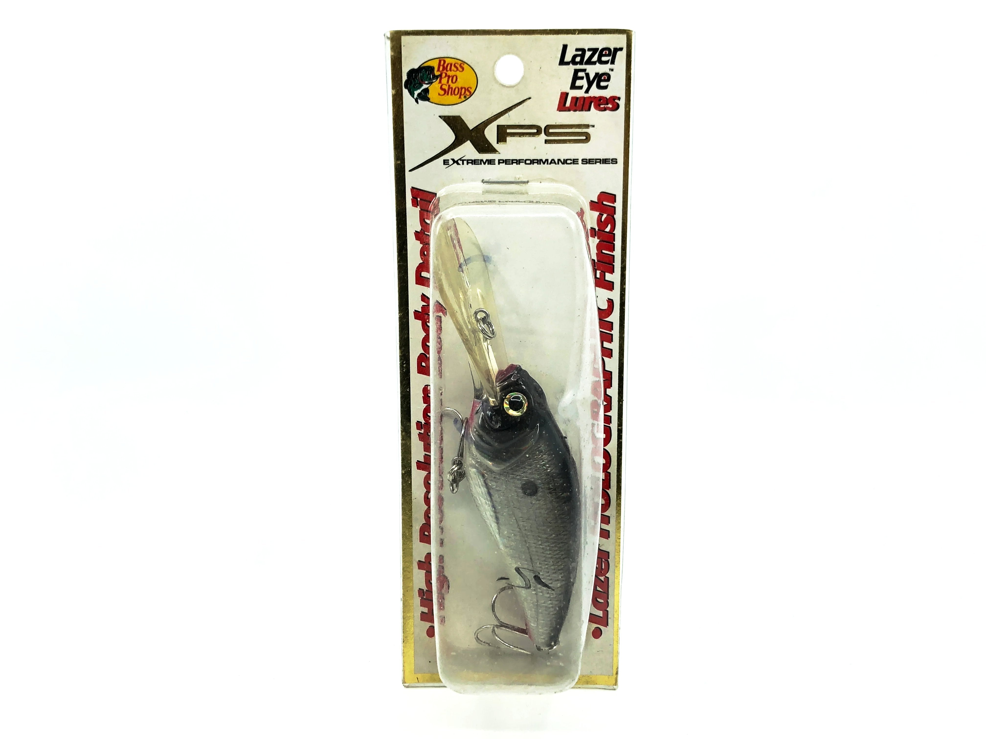 bass pro shop xps lure Bass Pro XPS Static Shad Crankbait, Chrome Black Back Color, New on Card  Old Stock