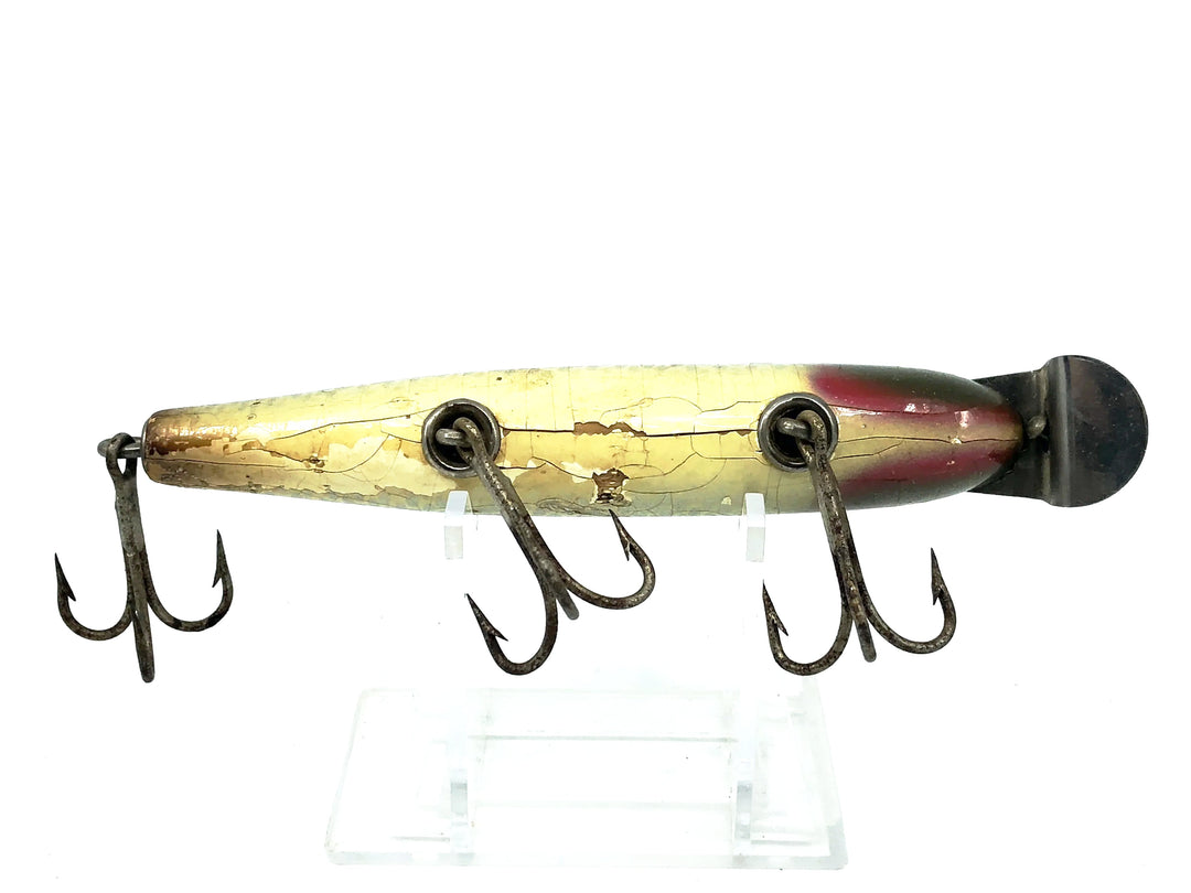 Creek Chub 700 Pikie, Silver Shiner 703 Color - Vintage Wooden Version w/ Glass Eyes
