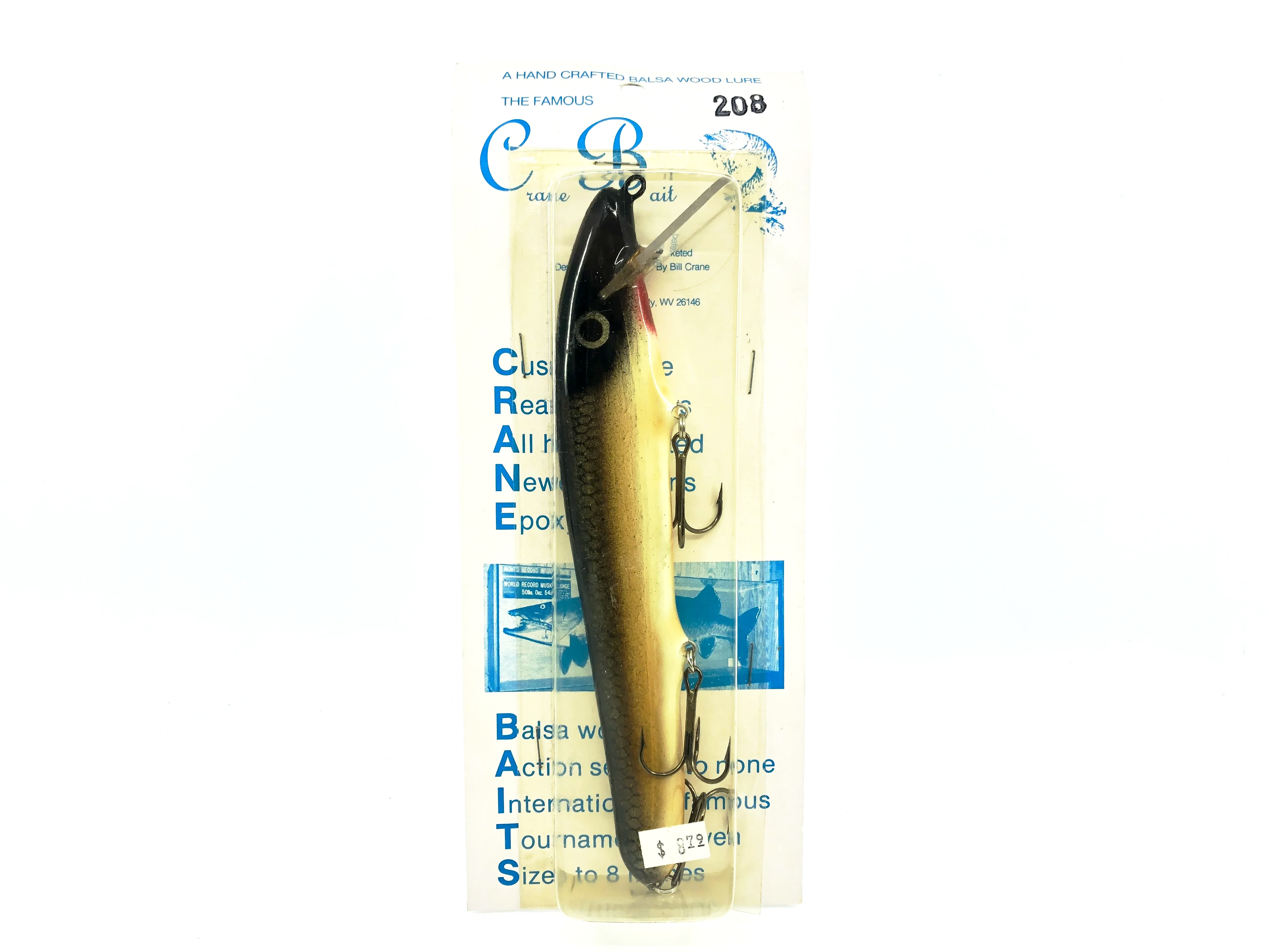 Crane 208 Musky Lure, Sucker Color on Card – My Bait Shop, LLC