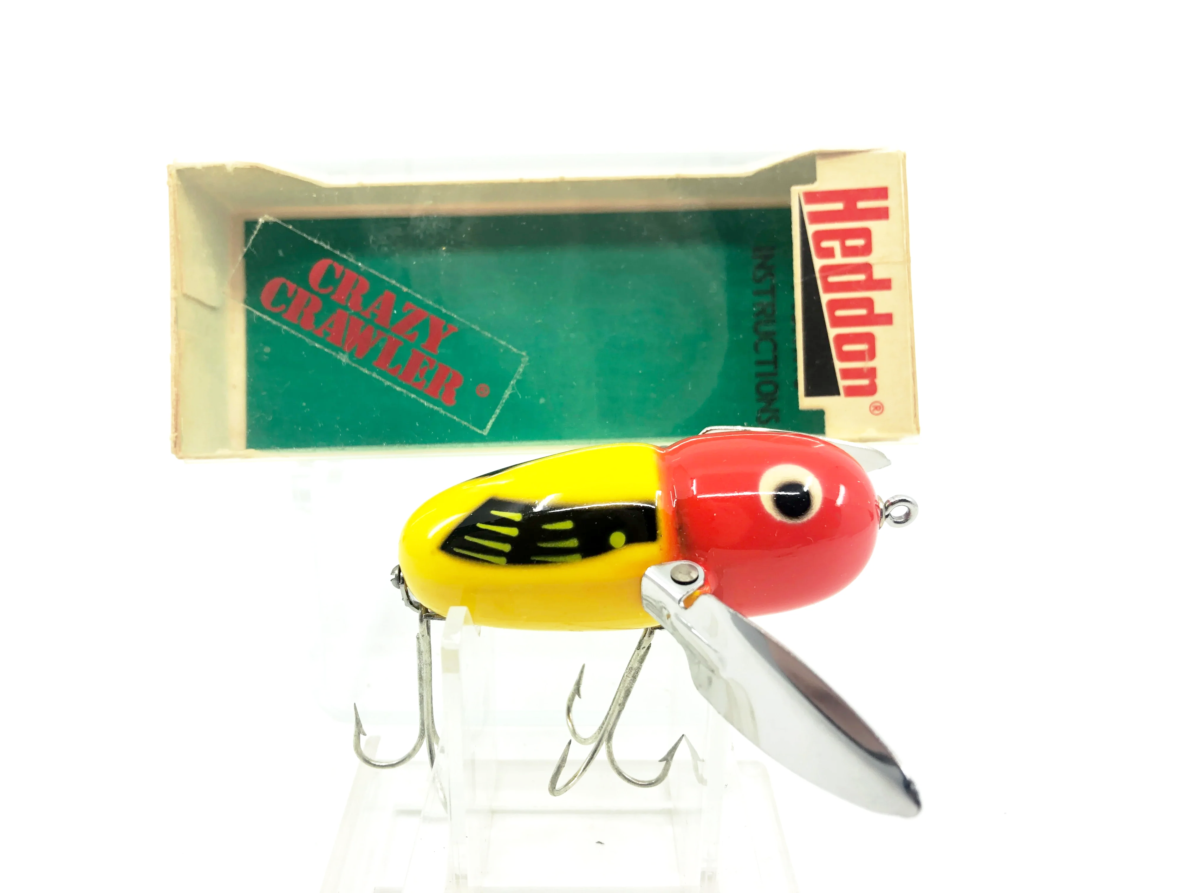 Heddon Crazy Crawler 9120, YRH Yellow/Red Hornet Color in Box  My Bait  Shop, LLC