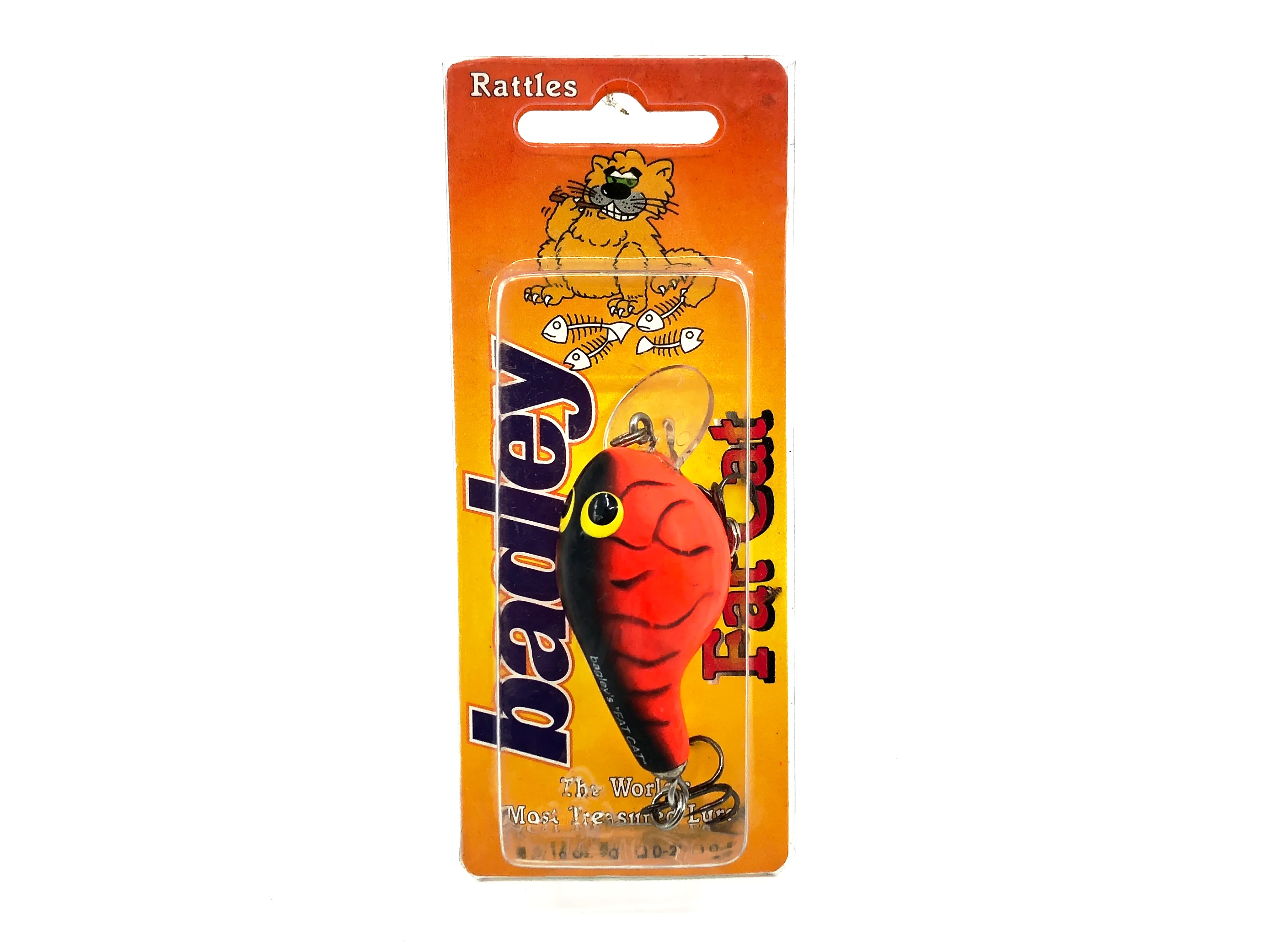 bagley fat cat fishing lure Bagley Fat Cat, Red/Black Back & Stripes Color on Card-Tough Color – My Bait Shop, LLC