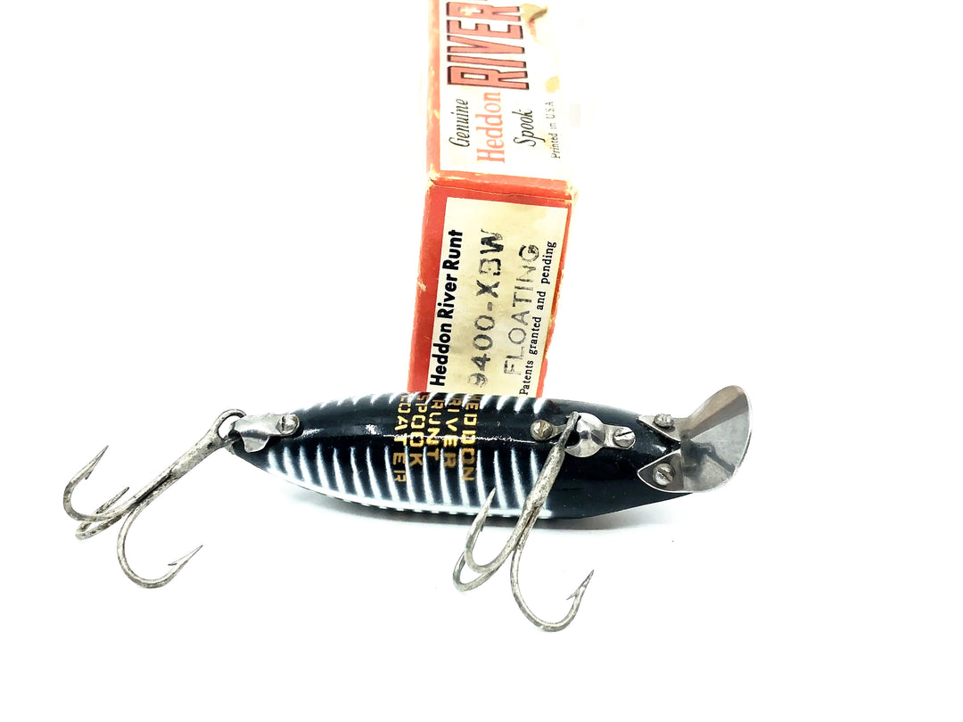 Heddon River Runt Spook Floater 9400-XBW, Black Shore Color with Box
