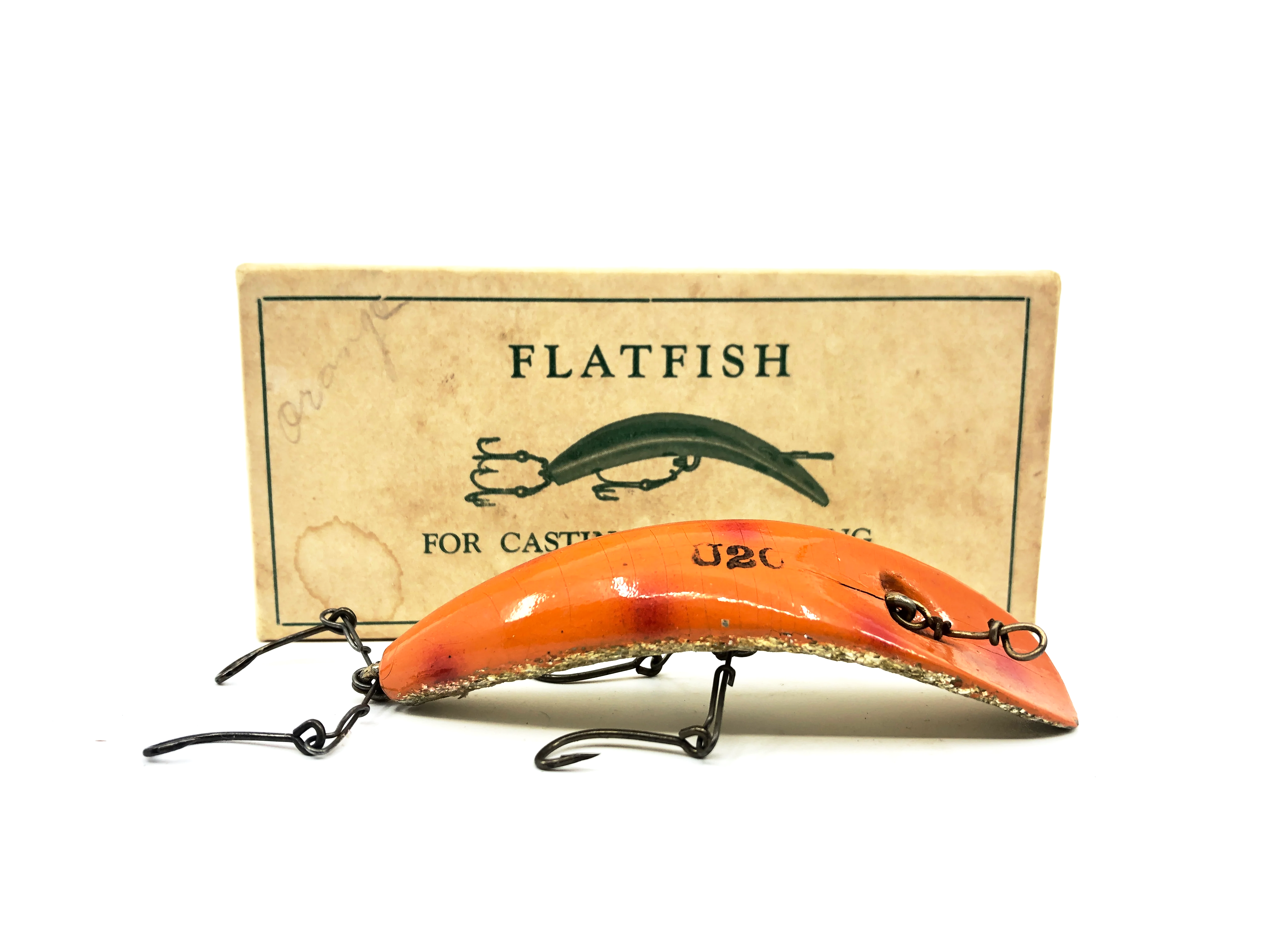 Vintage Helin Flatfish U20, OG Orange Top/Gold Bottom Color with Box – My Bait Shop, LLC