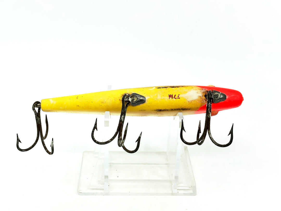 L & S Mirrolure 77M, Yellow/Silver Insert/Fluorescent Orange Head Color