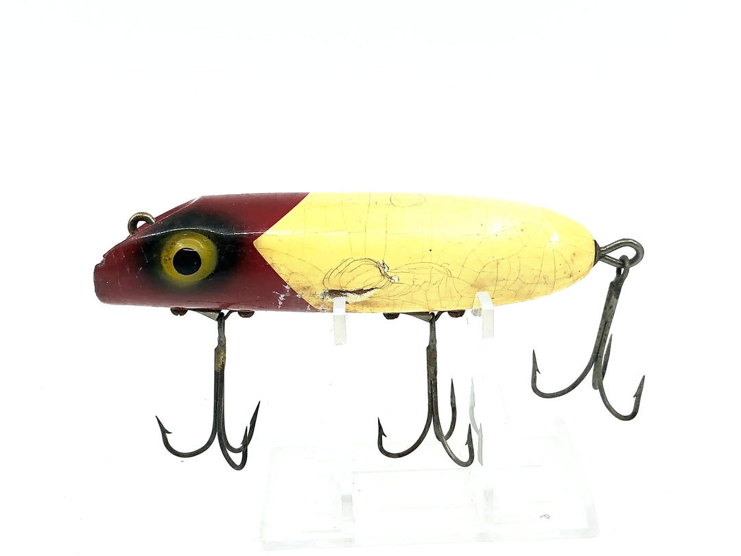 South Bend Bass-Oreno, White/Red Arrowhead Color-Pressed Eyes