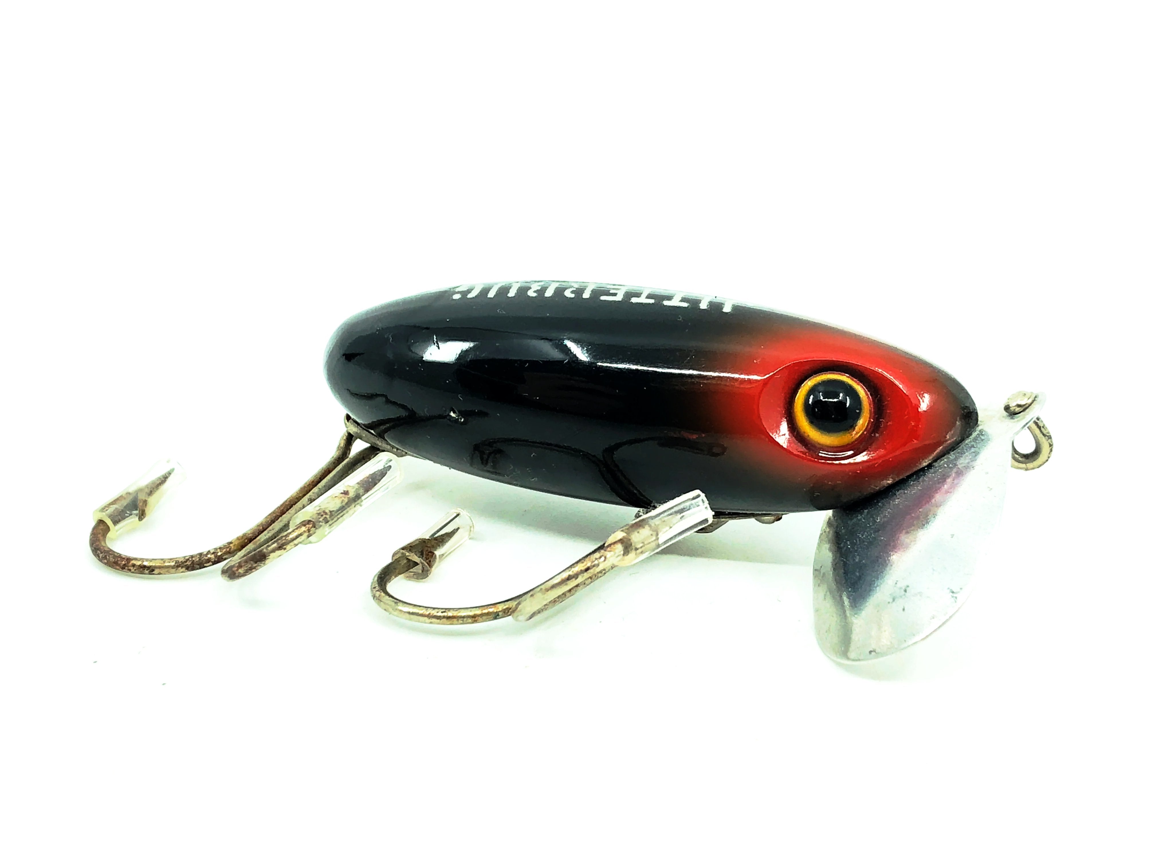 Leurre Vintage Fred Arbogast Jitterbug – Bois – Rouge – Double Hameçon