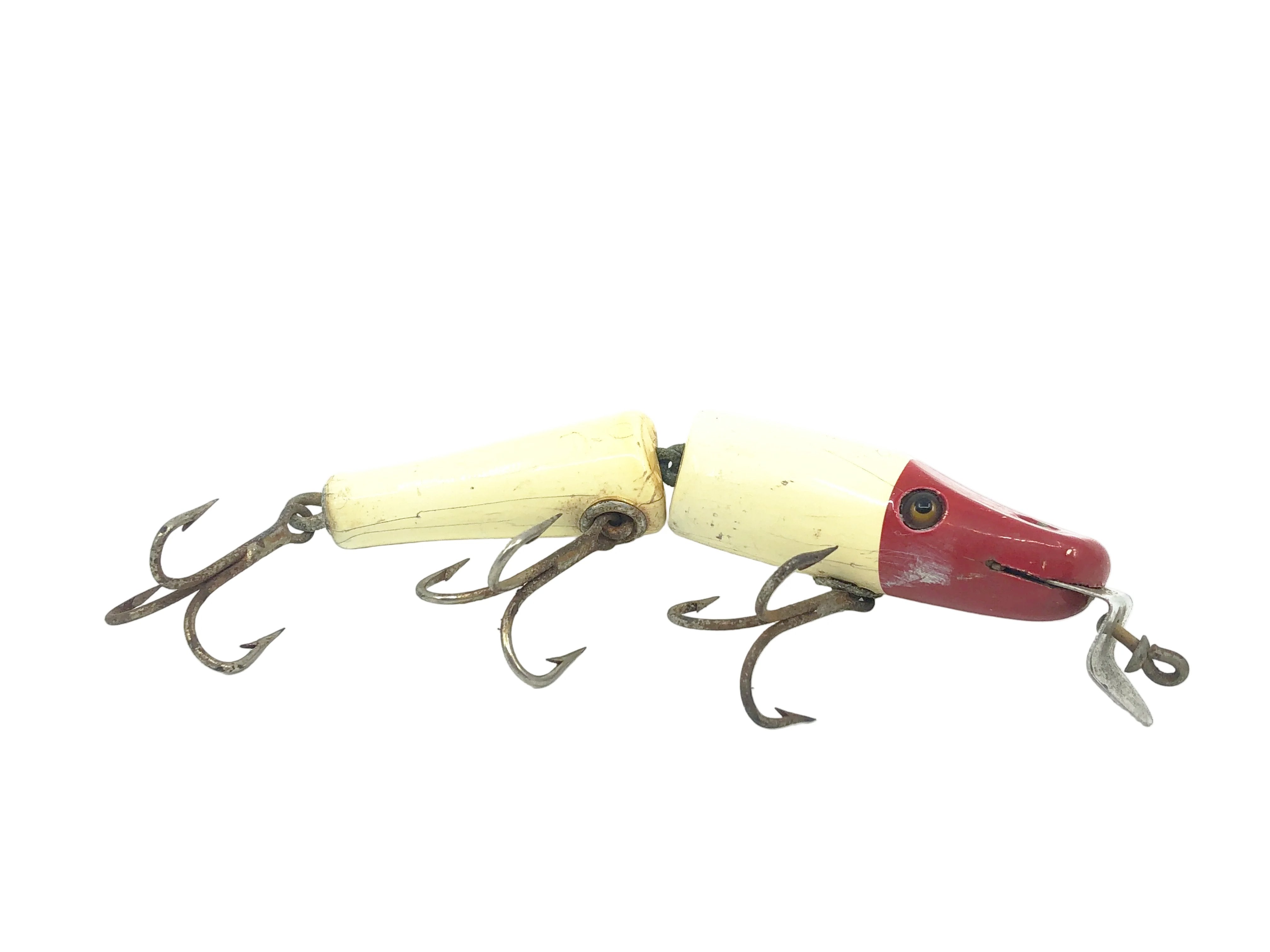 Leurre Vintage Creek Chub Série 2600 Pikie Minnow - Bois, Rouge/blanc/bleu, Années 1940, Pour Brochet, Perche