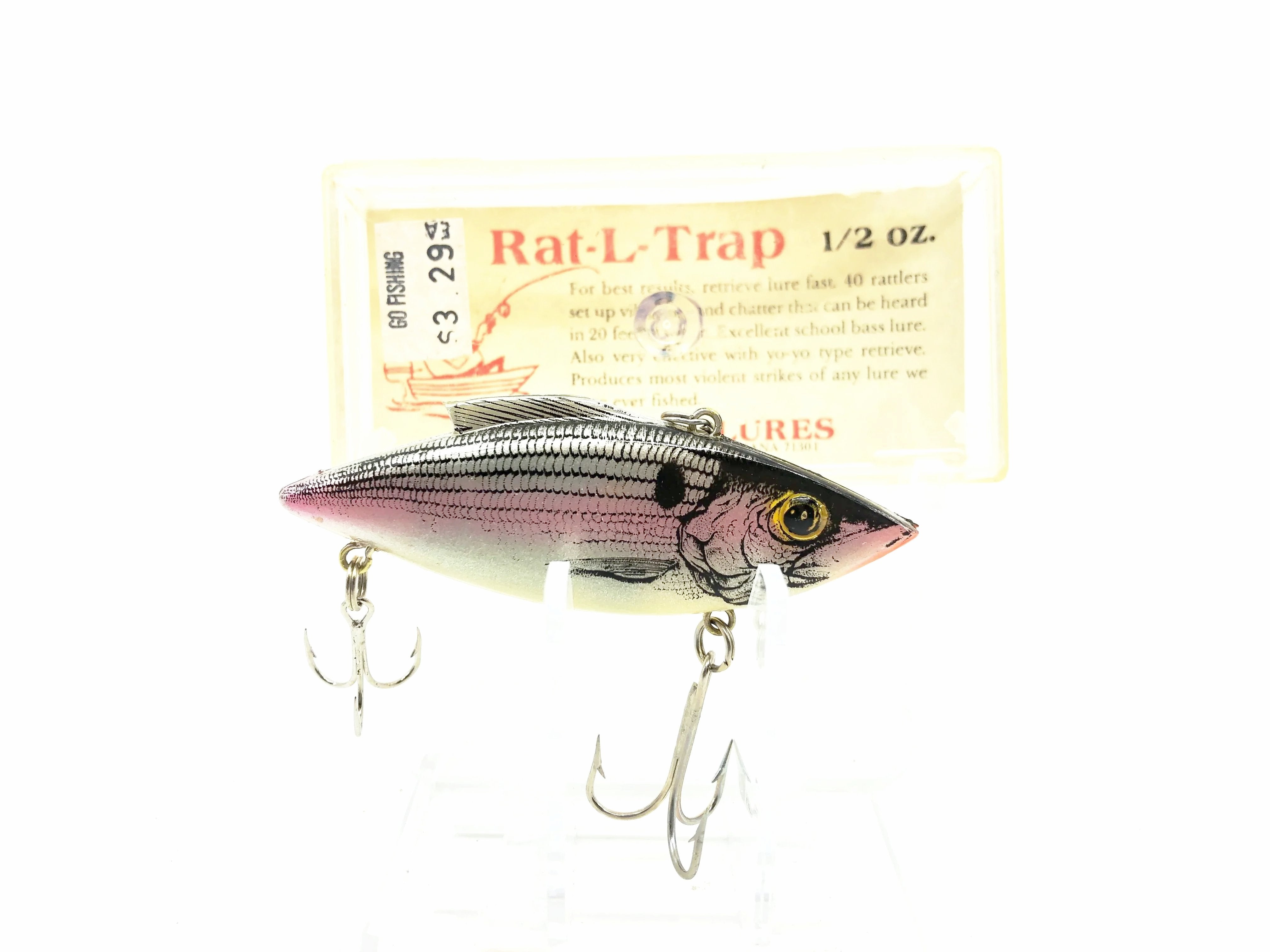 bass rat fishing lure Bill Lewis Rat-L-Trap 1/2 oz, RT65 Silver Shad Color – My Bait Shop, LLC