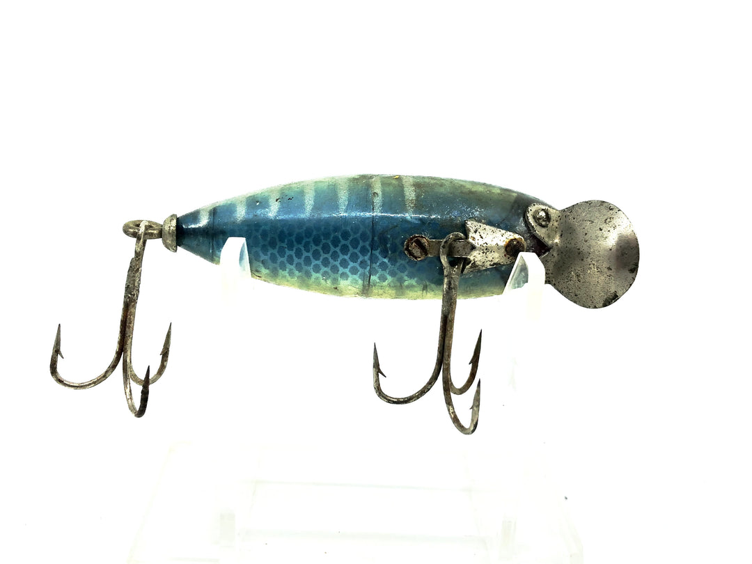 Paw Paw Midget Wiggler No.3900, Blue/White Ribs Color