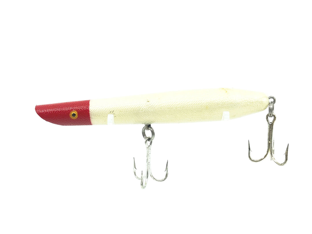 Cotton Cordell Pencil Popper 6600, #28 Pearl/Red Head Color