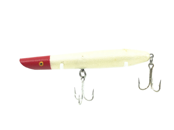 Cotton Cordell Pencil Popper 6600, #28 Pearl/Red Head Color