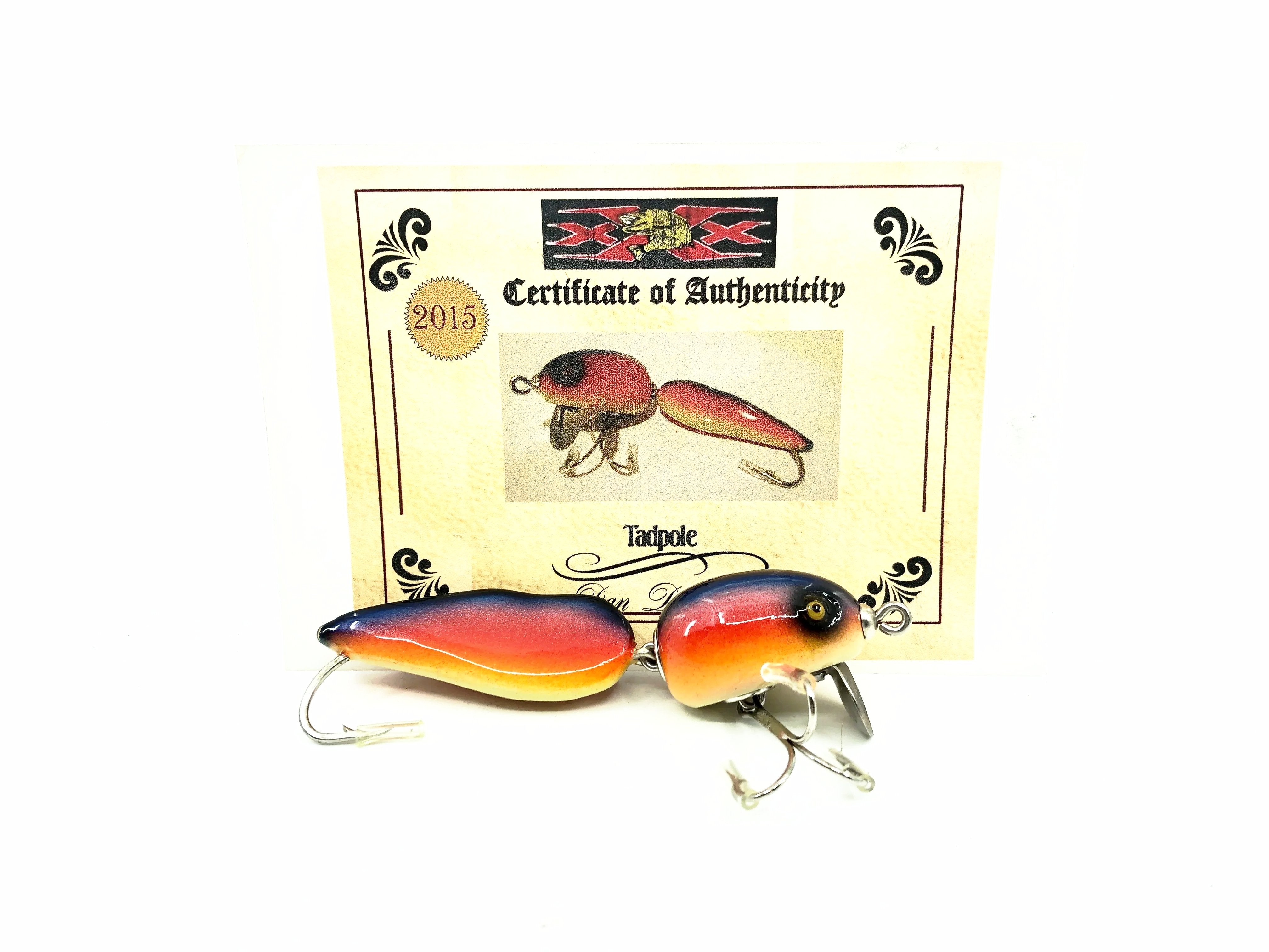 Musky Dan (XXX Lures) Tadpole, Rainbow w/COA