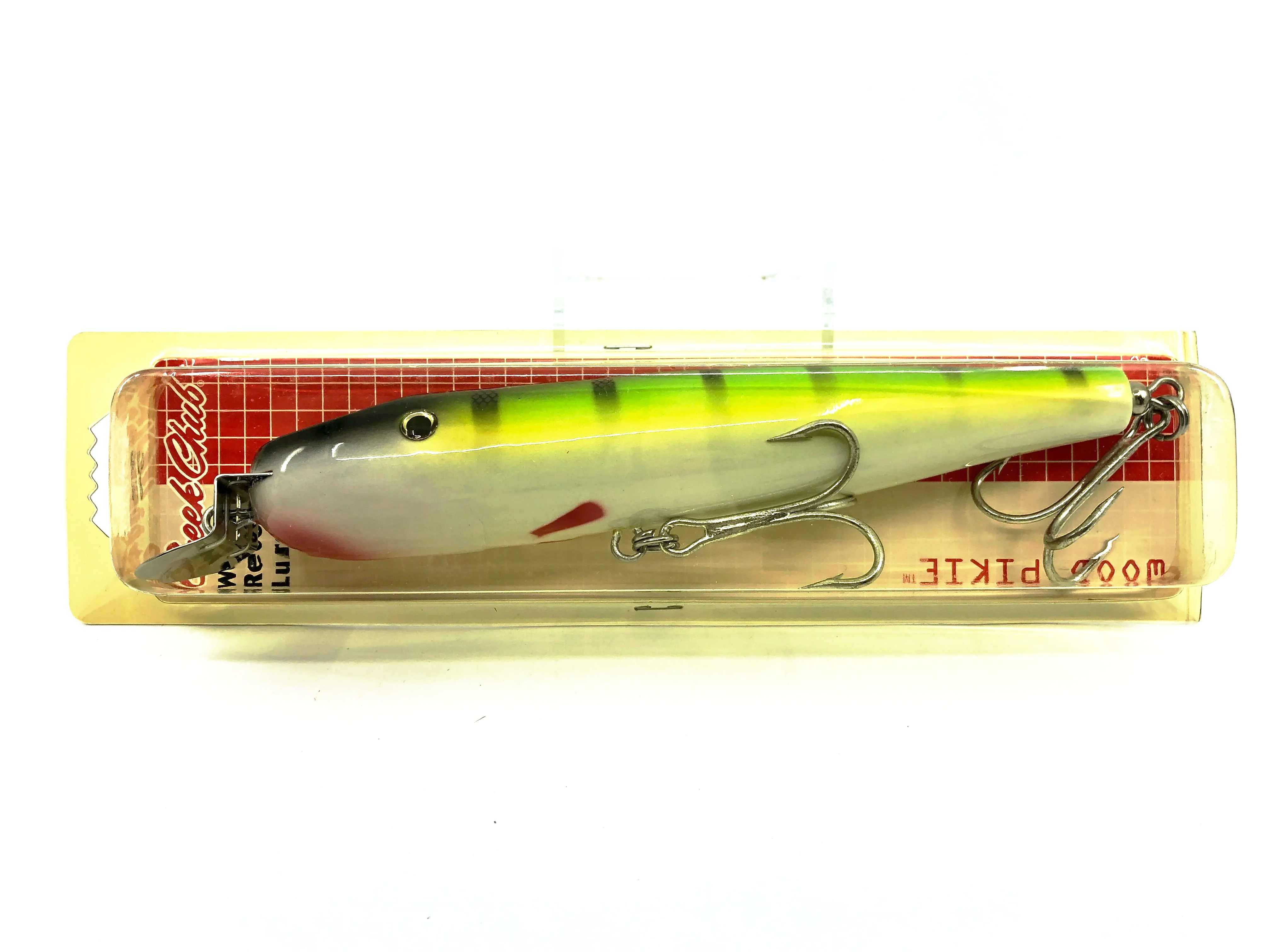 creek chub giant pikie fishing lure Creek Chub Wooden Giant Straight Pikie 6800, Perch Color, New on Card – My Bait Shop, LLC