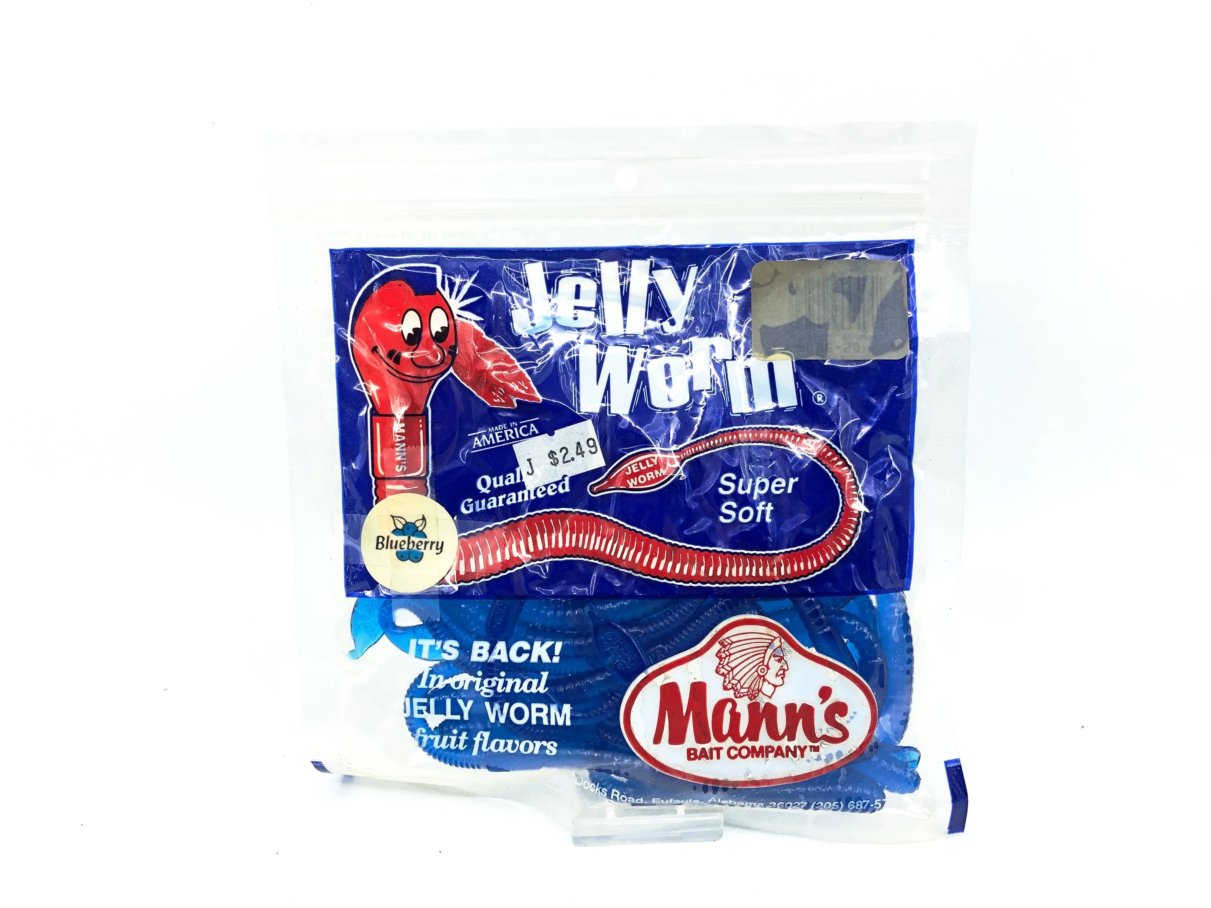 25! (1LB) Esche Mann's Jelly Worms &ndash; 12 Vermi In Plastica Morbida &ndash; Red Magic Anguria &ndash; Made In USA