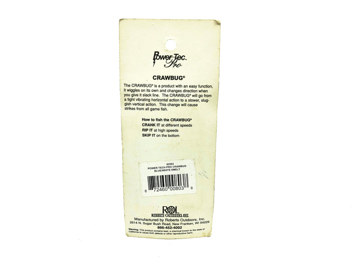 Joe Bucher Power Tech Crawbug, Blue/White/Smelt Color