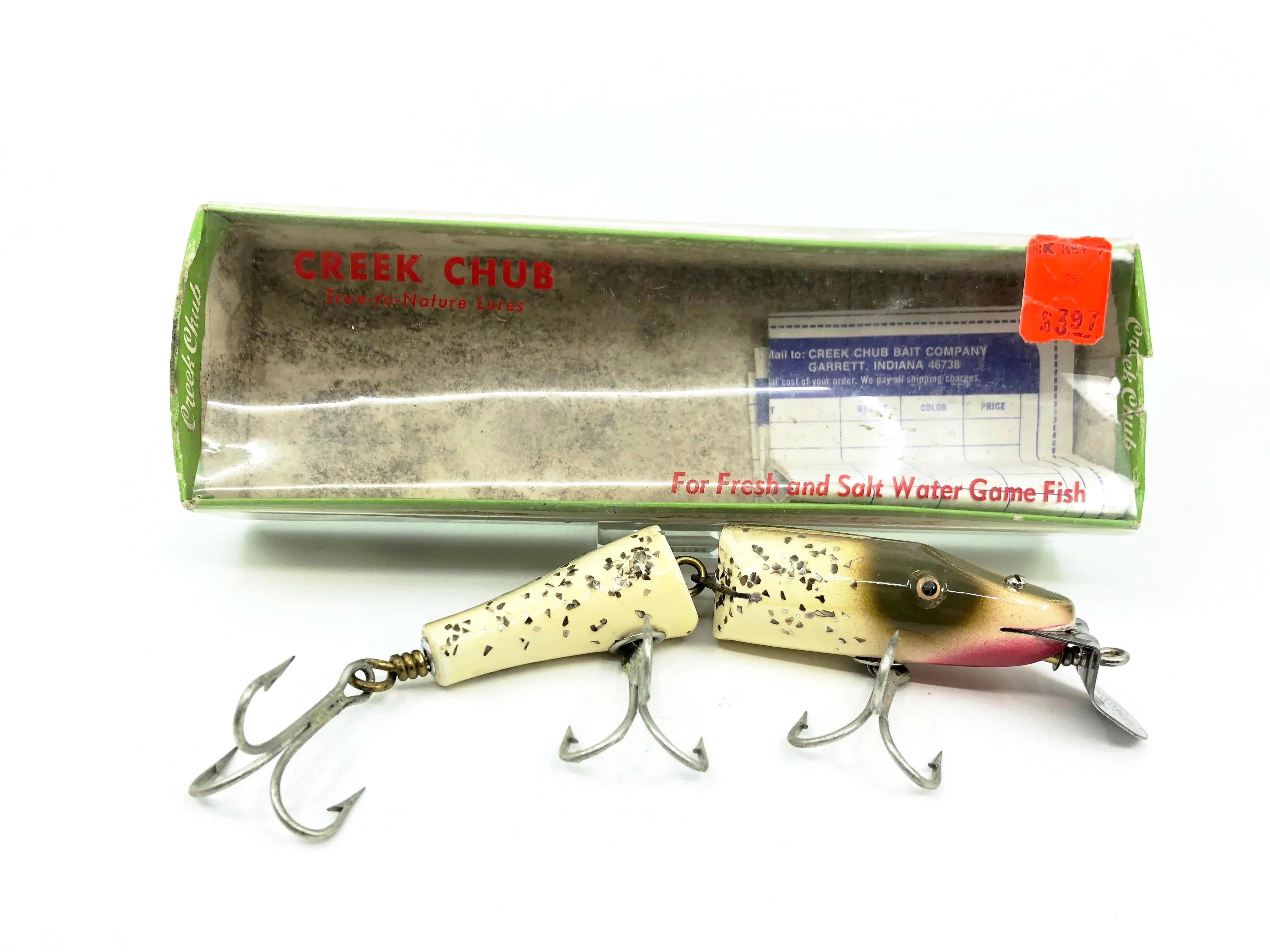 creek fishing lures Creek Chub Jointed Snook Pikie 5500, Sliver Flash Color 5518W with Box – My Bait Shop, LLC