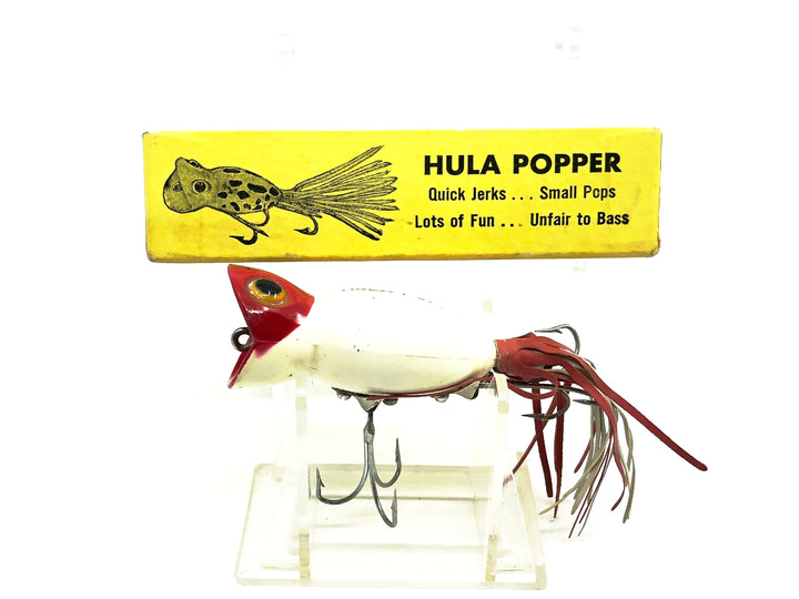 Arbogast Hula Popper 750, Red Head/White Color with Box