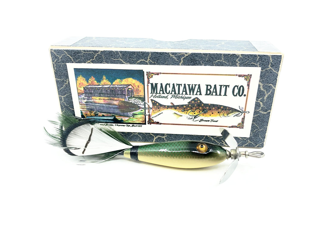 Macatawa Bait Co. Salesman Sample Set of 5, Feather Tail Minnows - Signed