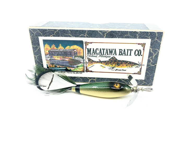 Macatawa Bait Co. Salesman Sample Set of 5, Feather Tail Minnows - Signed
