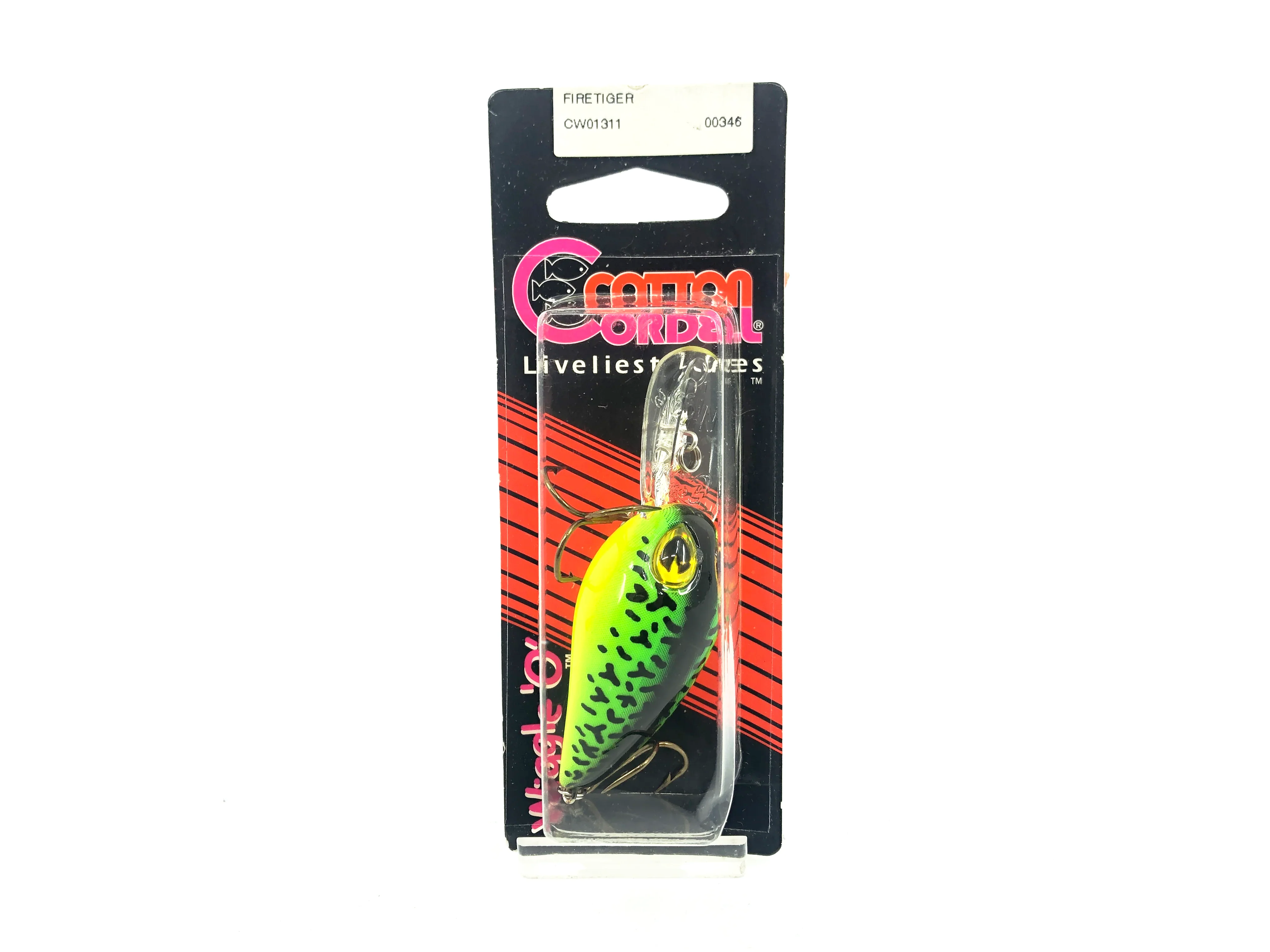 corden fishing lures Cordell Wiggle-O, Firetiger Color on Card
