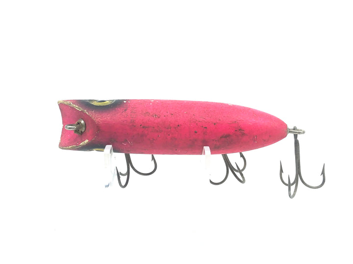 South Bend Bass-Oreno, Neon Red, Black "Shadow-O-Wave" "Firelacquer"-Pressed Eyes