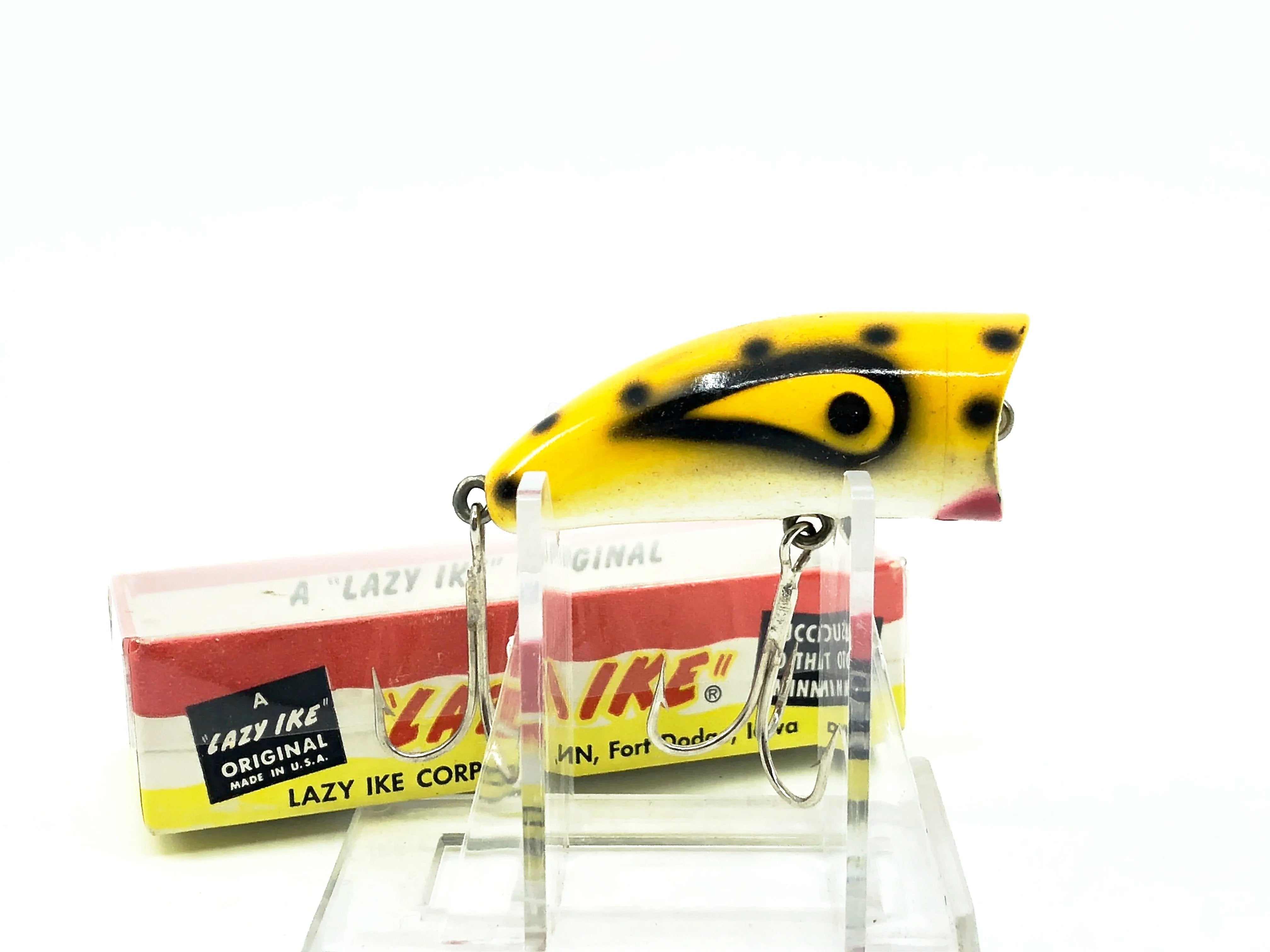 chug ike fishing lure Lazy Ike Chug Ike KC-2, YBLS Yellow Black Spots Color with Box