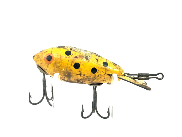 Wooden Bomber 300 Series, #39 Yellow/Black Dots Color - Early Bomber