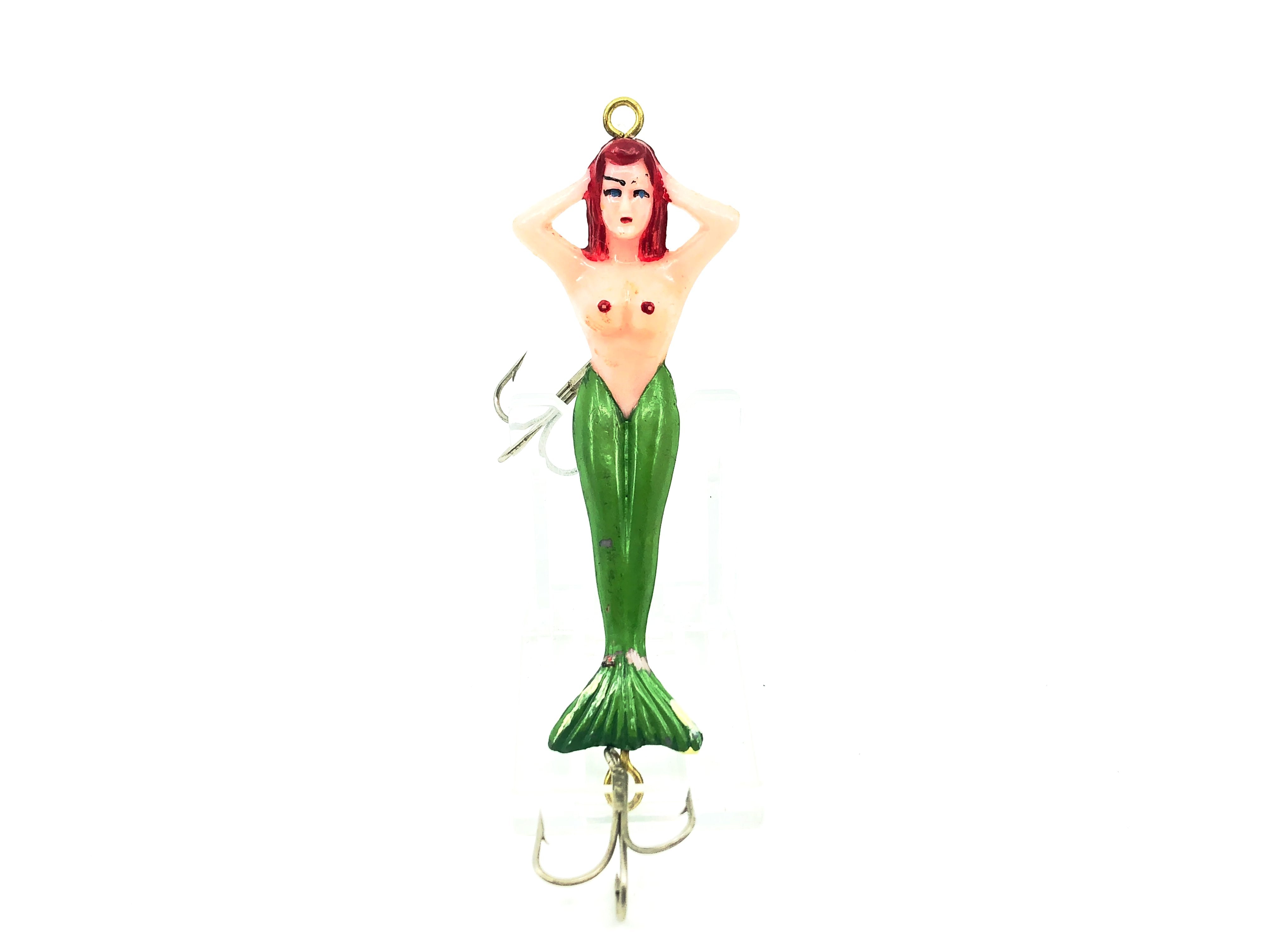 Happy Hooker Novelty Mermaid Lure, Red Hair/Green Legs Color