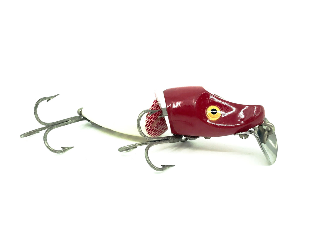 Heddon Jointed River Runt Spook Sinker 9330-RH Red Head/White Color