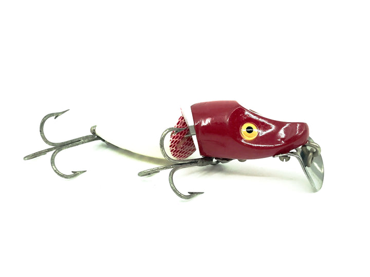 Heddon Jointed River Runt Spook Sinker 9330-RH Red Head/White Color