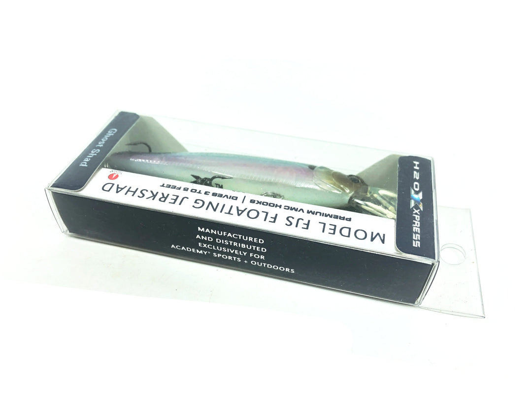 H2O Xpress Floating Jerkshad, Ghost Shad Color in Box