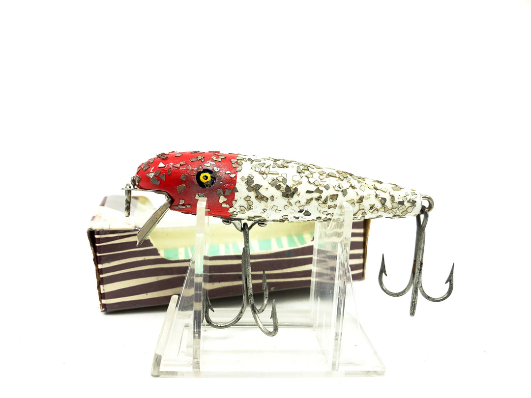 Pflueger Pal-O-Mine 5037, Red Head/Silver Flitter Color New in Box Small Size