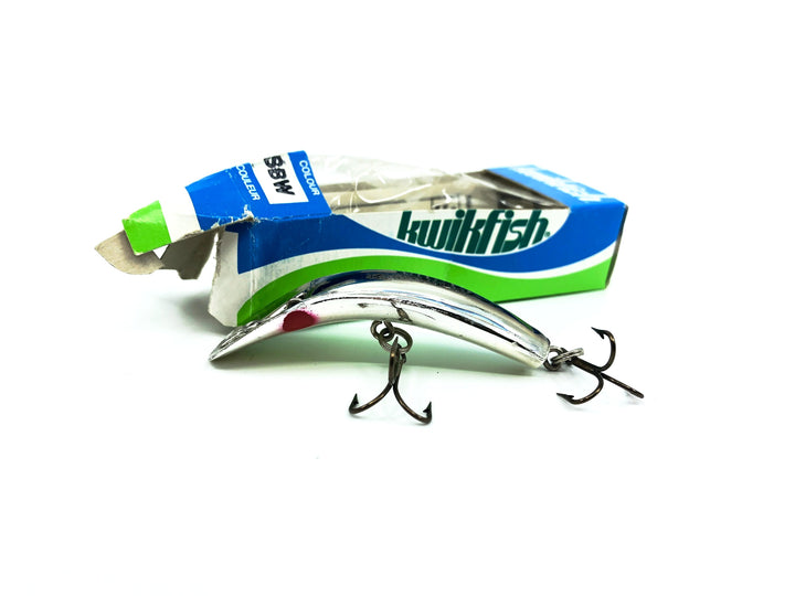 Pre Luhr-Jensen Kwikfish K9, SBW Silver Plated Black and White Stripes Color Old Stock