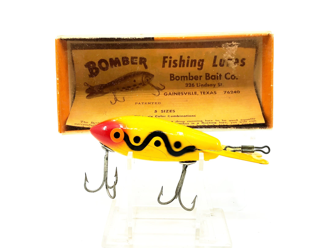 Bomber Wooden 500 Series, #57 Yellow Black Shadow Stripe Color with Box (557)