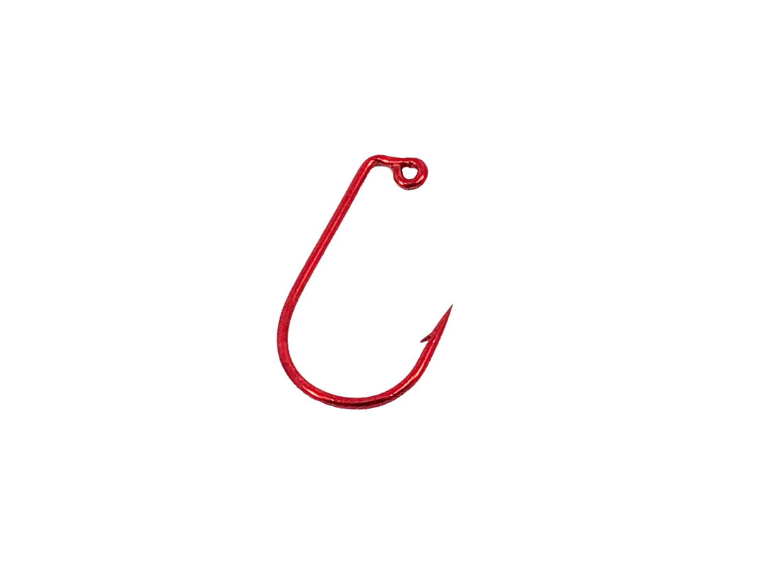 Matzuo America Fire Ball Jig Hooks Red/Chrome Size 2/0 Qty 1000 Hooks, 733060-2/0