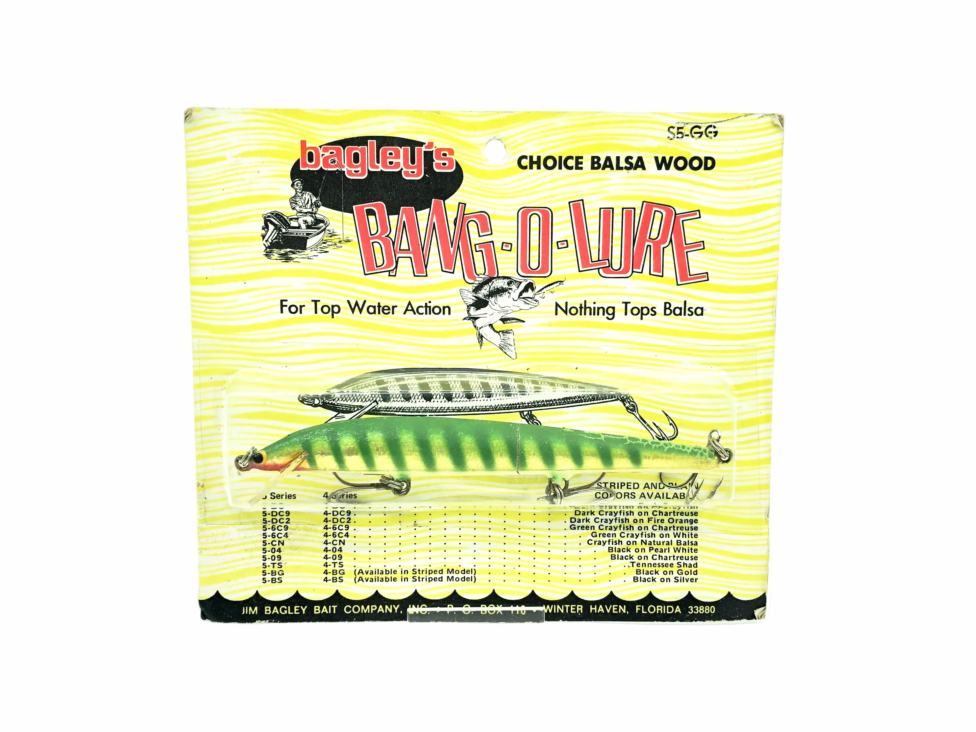 Bagley Striped Bang-O-Lure S5-GG, Striped Green on Gold Color-Damaged – My Bait Shop, LLC
