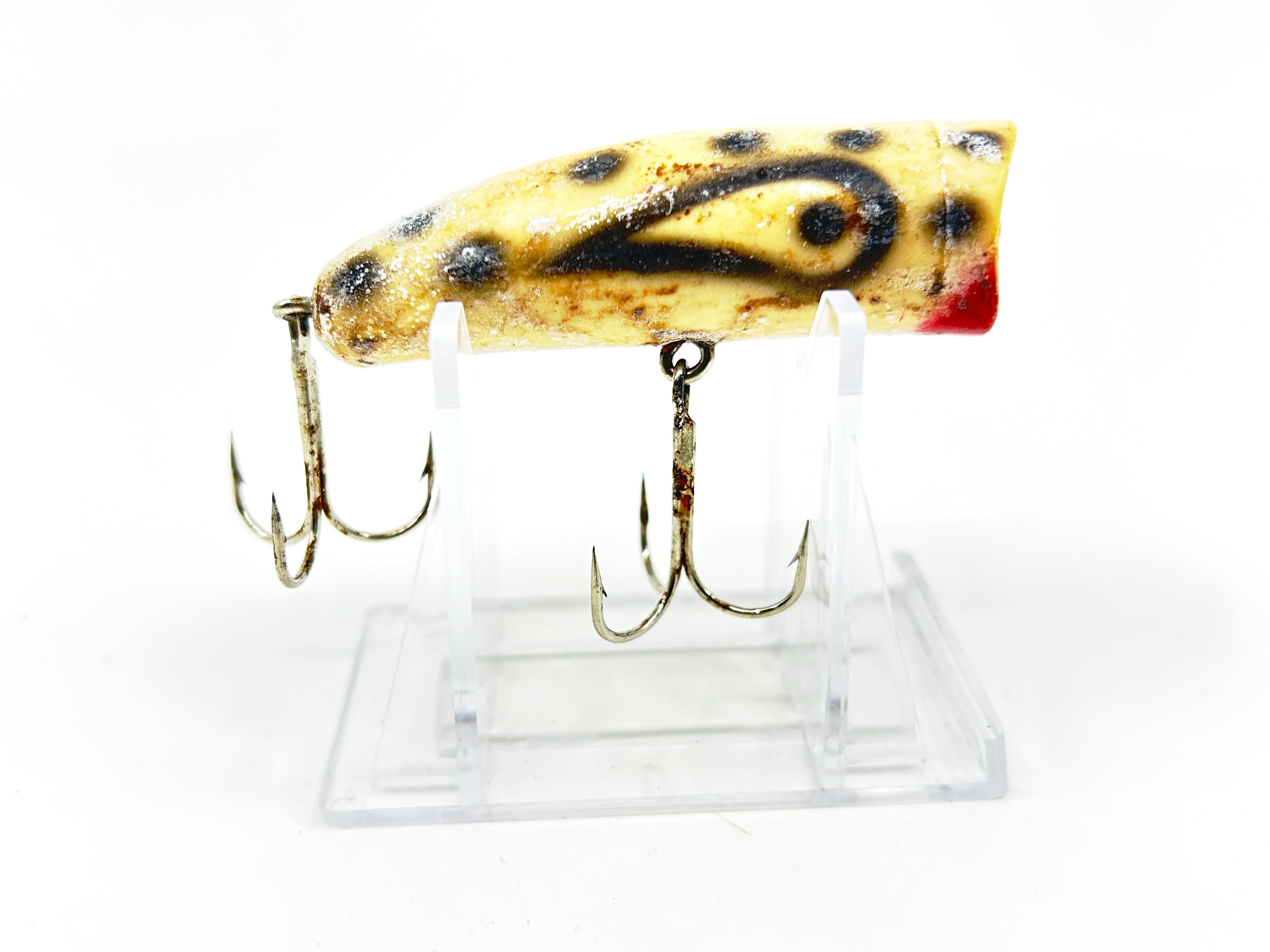 chug ike fishing lure Lazy Ike Chug Ike Lure WBS White/Black Spots Color-Fisher