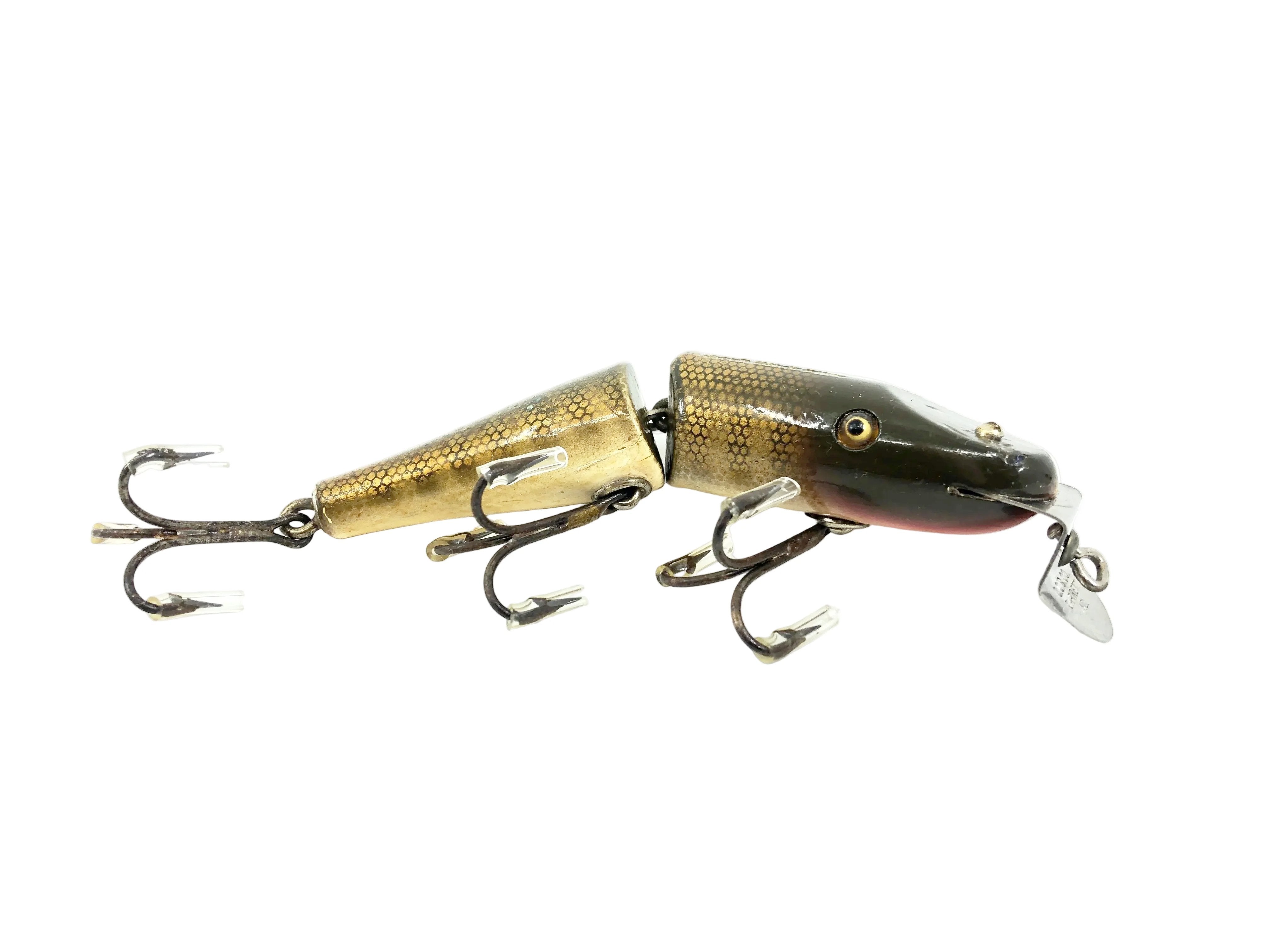 creek chub pikie 2600 fishing pole Jointed Minnow, Silver Flash Color 2618 Glass Eyes like high Creek Chub Jointed Pikie -