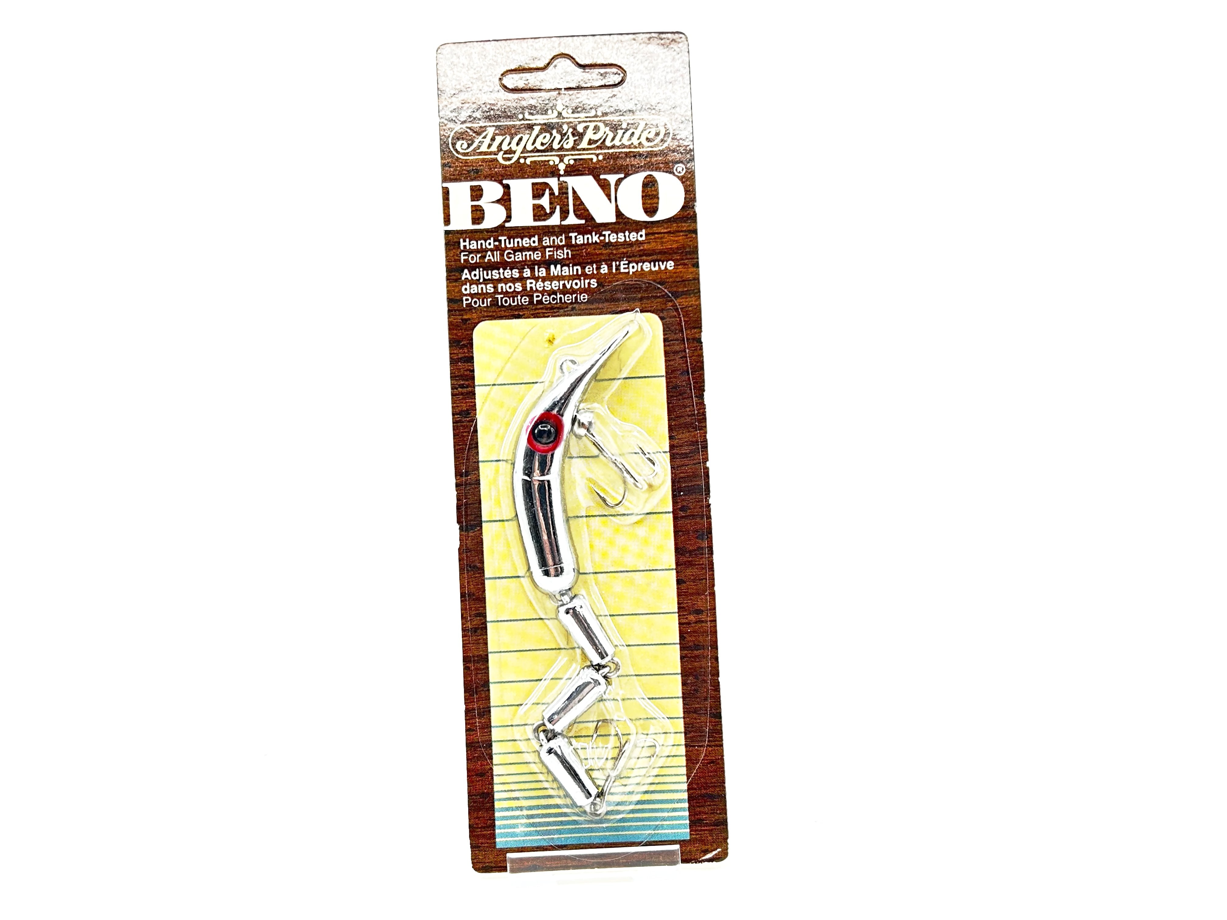 chrome beno fishing lure Angler's Pride Beno Lure Eel Chrome Color New on Card