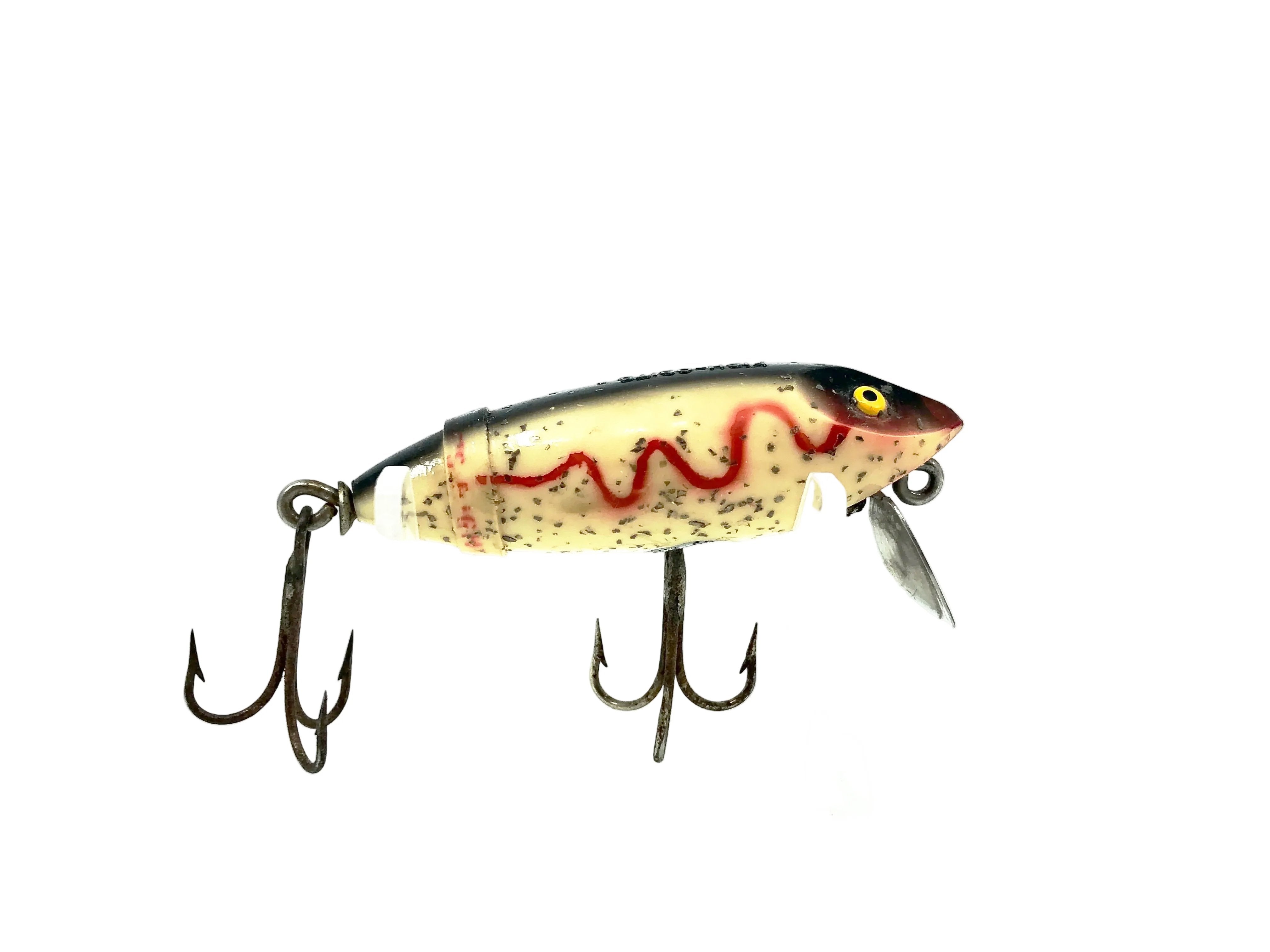 fish obite lure South Bend Fish-Obite, SSS Silver Speckled/"Shadow-O-Wave" Red Stripe Color