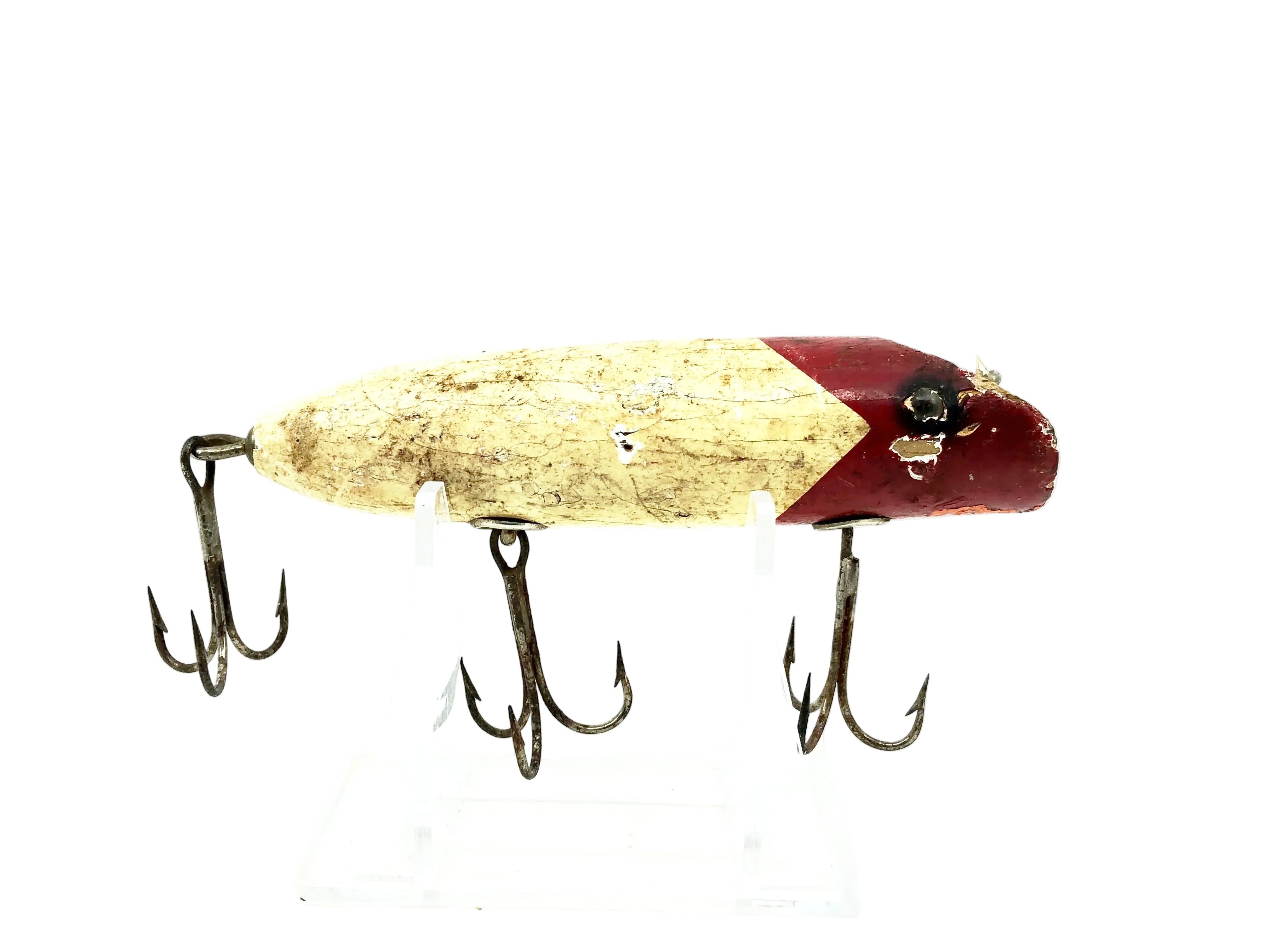 South Bend Vintage Wooden Bass Oreno Red White Color – My Bait Shop, LLC
