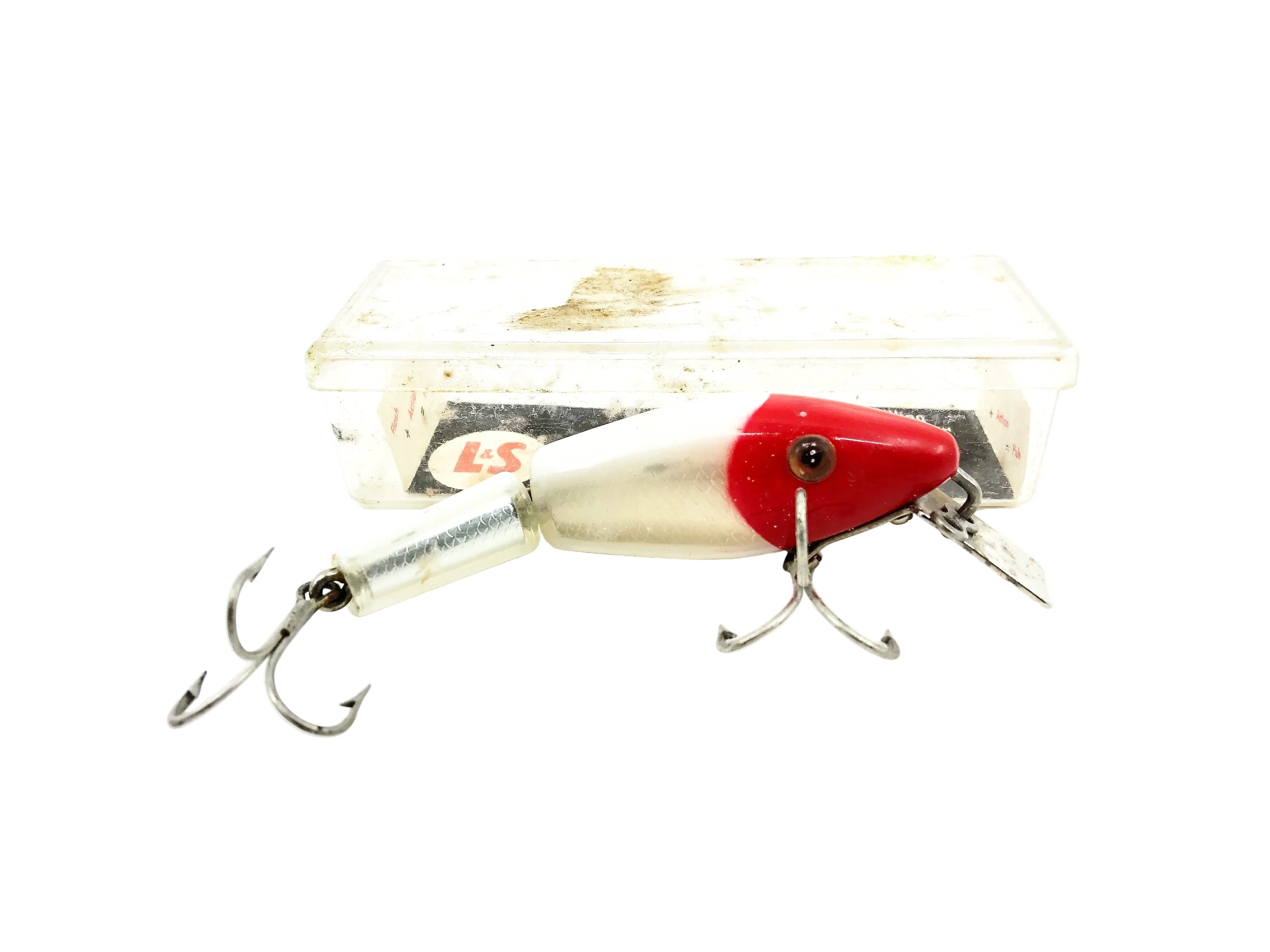 L & S Pike-Master Sinker 30M, #11 White/Red Head Color w/Box