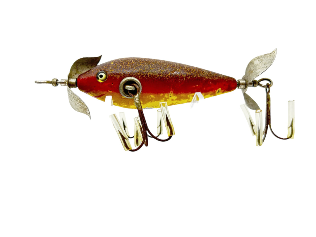 Heddon 100 in Yellow Belly, Reddish Sides, Fancy Back, 107 Color 1910-1913