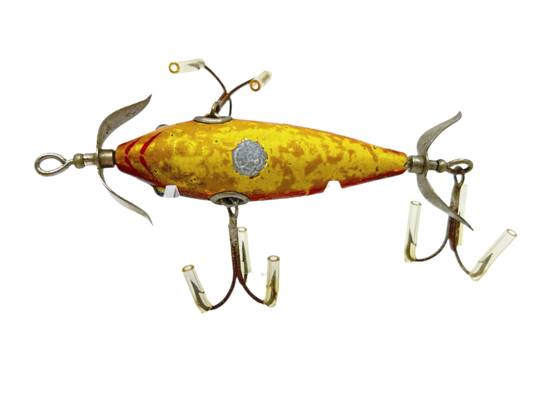 Heddon 100 in Yellow Belly, Reddish Sides, Fancy Back, 107 Color 1910-1913