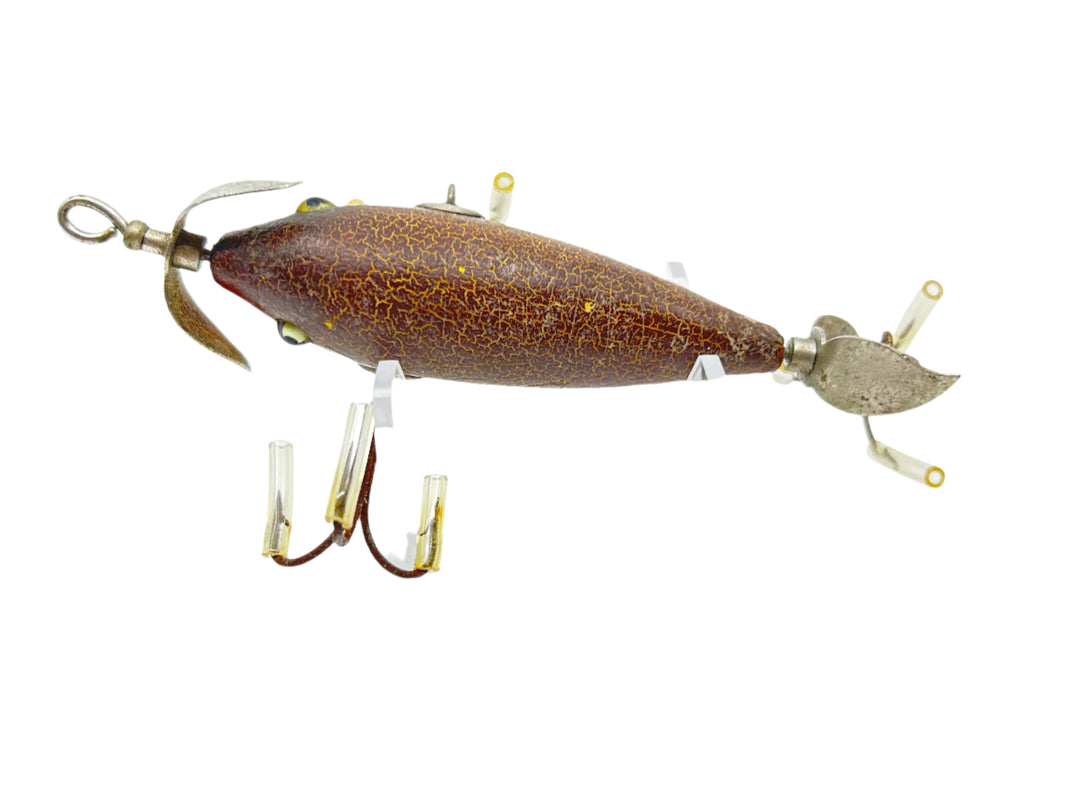 Heddon 100 in Yellow Belly, Reddish Sides, Fancy Back, 107 Color 1910-1913