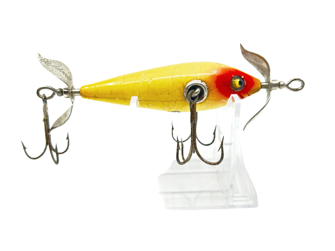 Heddon 100 in White Body, Red Eyes 102 Color 1919-1929
