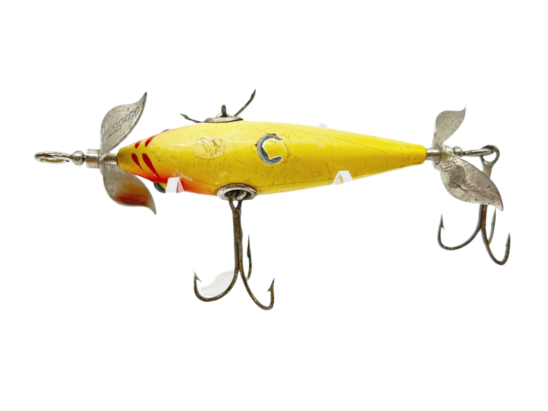 Heddon 100 in White Body, Red Eyes 102 Color 1919-1929