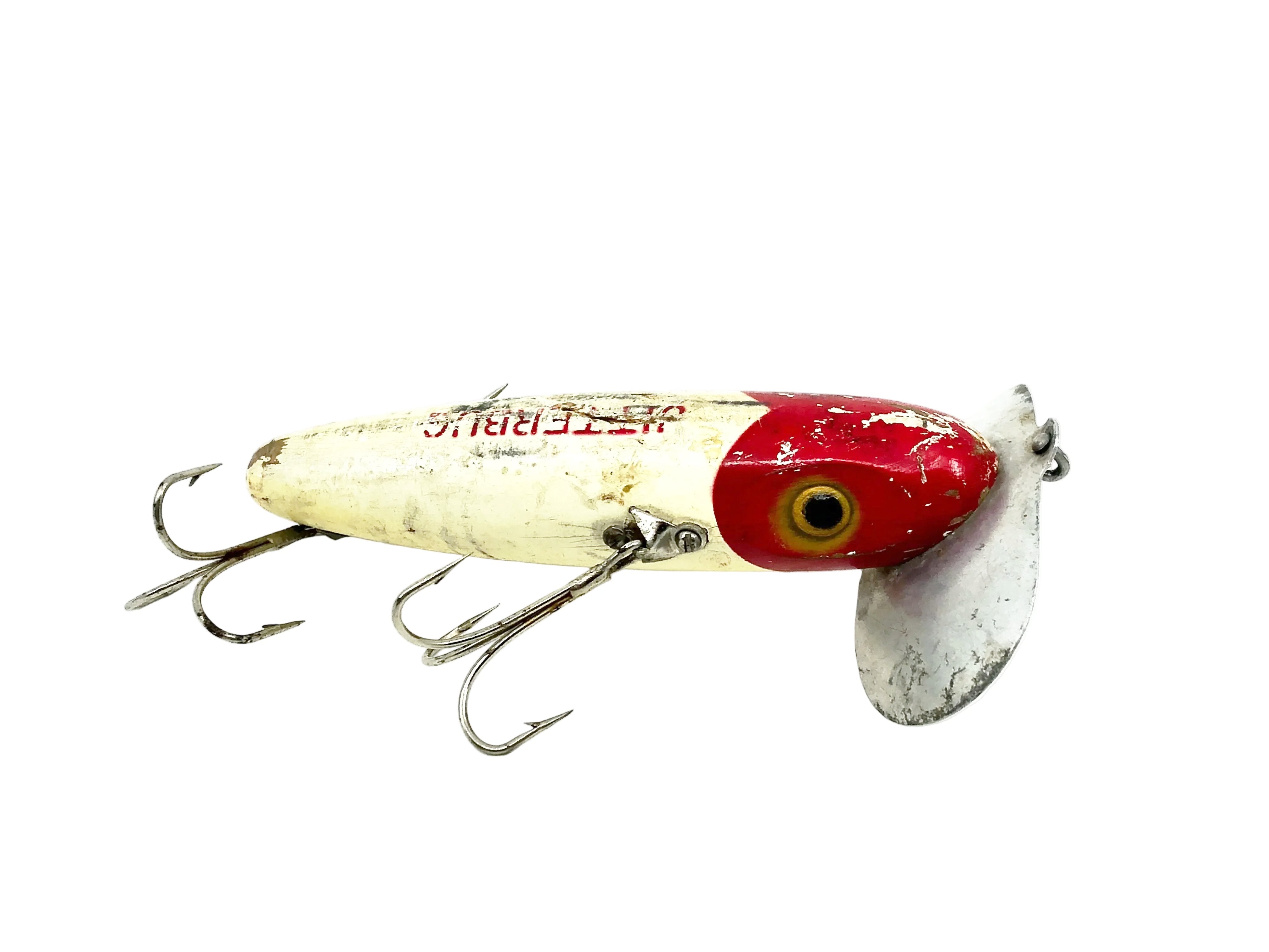 Arbogast Vintage Wooden 3-Hook Musky Jitterbug, Red Head/White Color – My Bait Shop, LLC