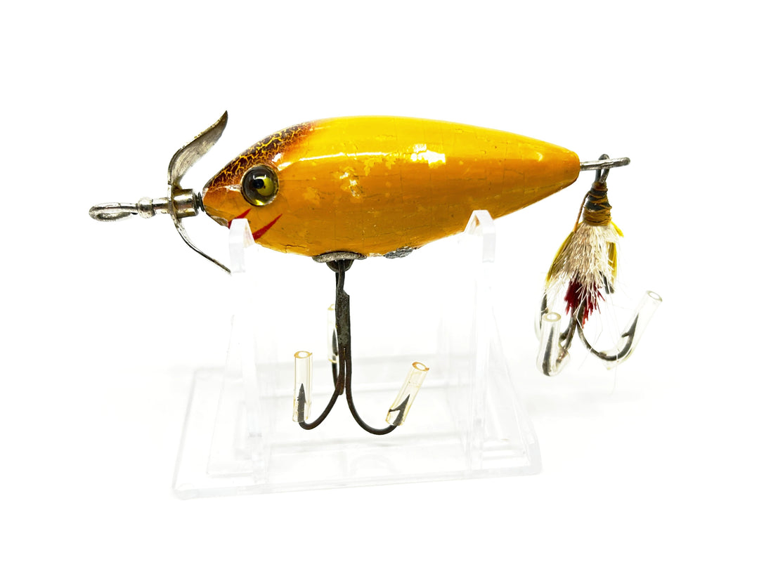 Heddon 400 Dowagiac Bucktail Minnow Fancy Sienna Yellow 402 Color - Tough
